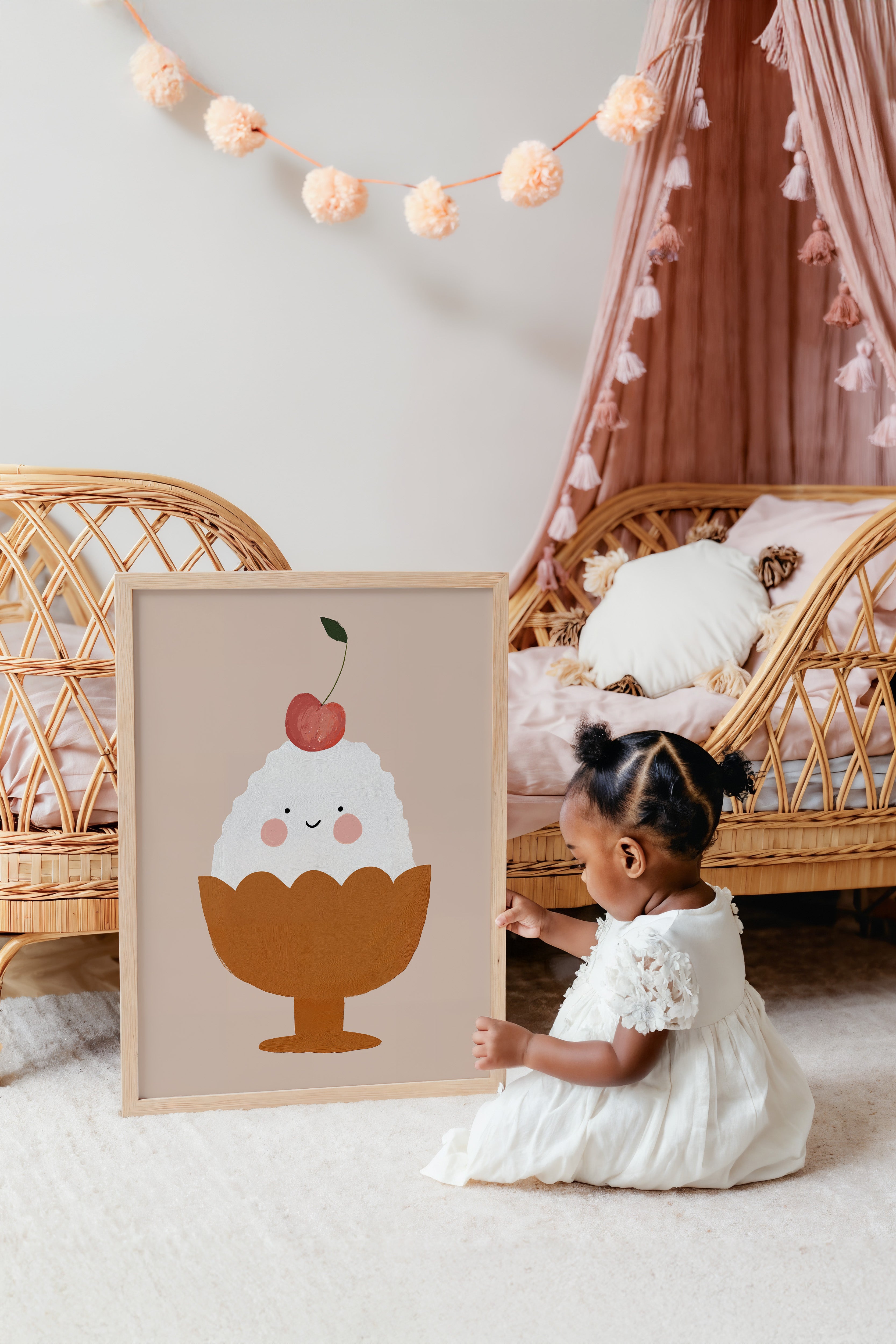 Kinderkamer print - Vrolijk ijsje