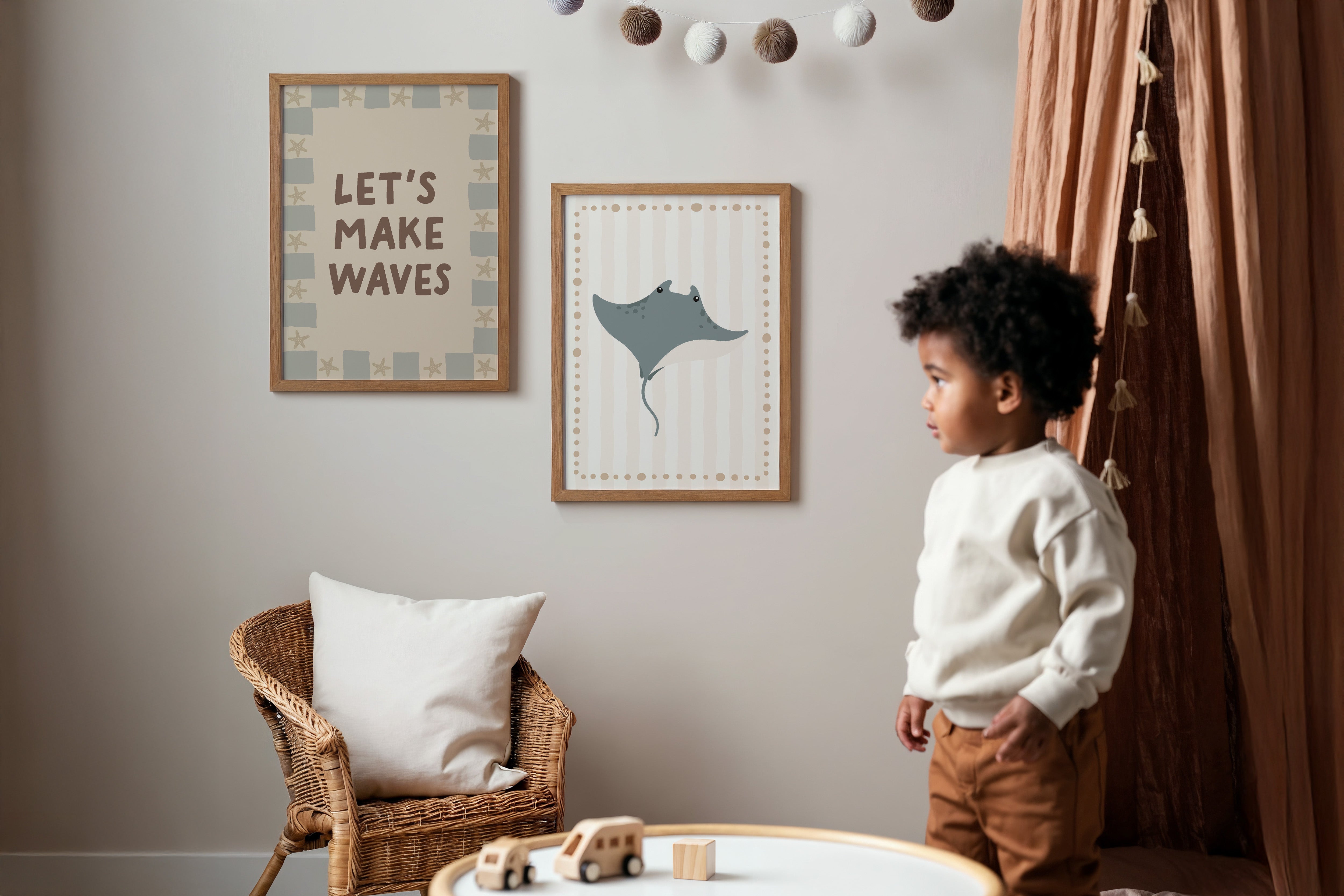 Kinderkamer poster - Let's Make Waves