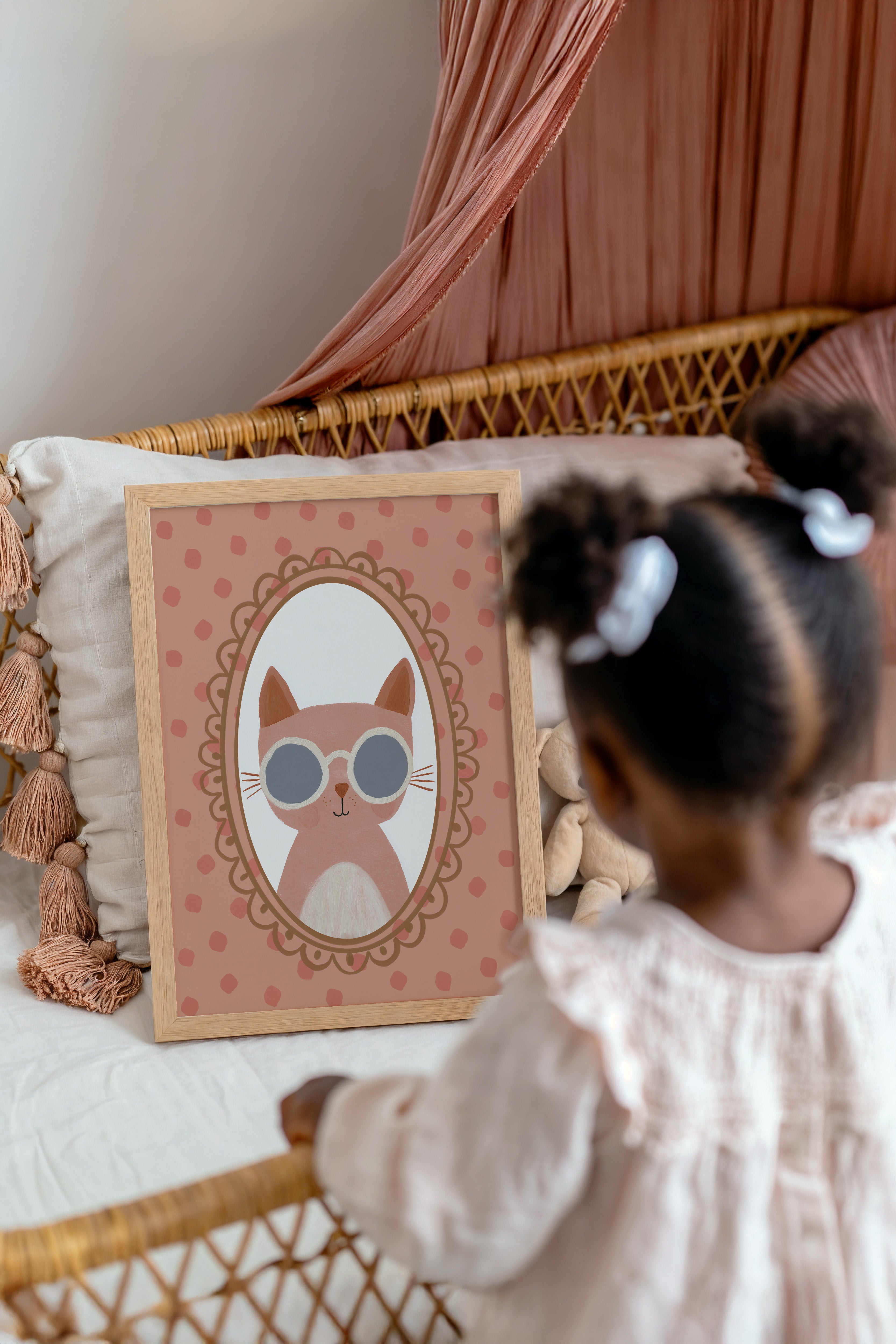 Children's room print - Cat with sunglasses
