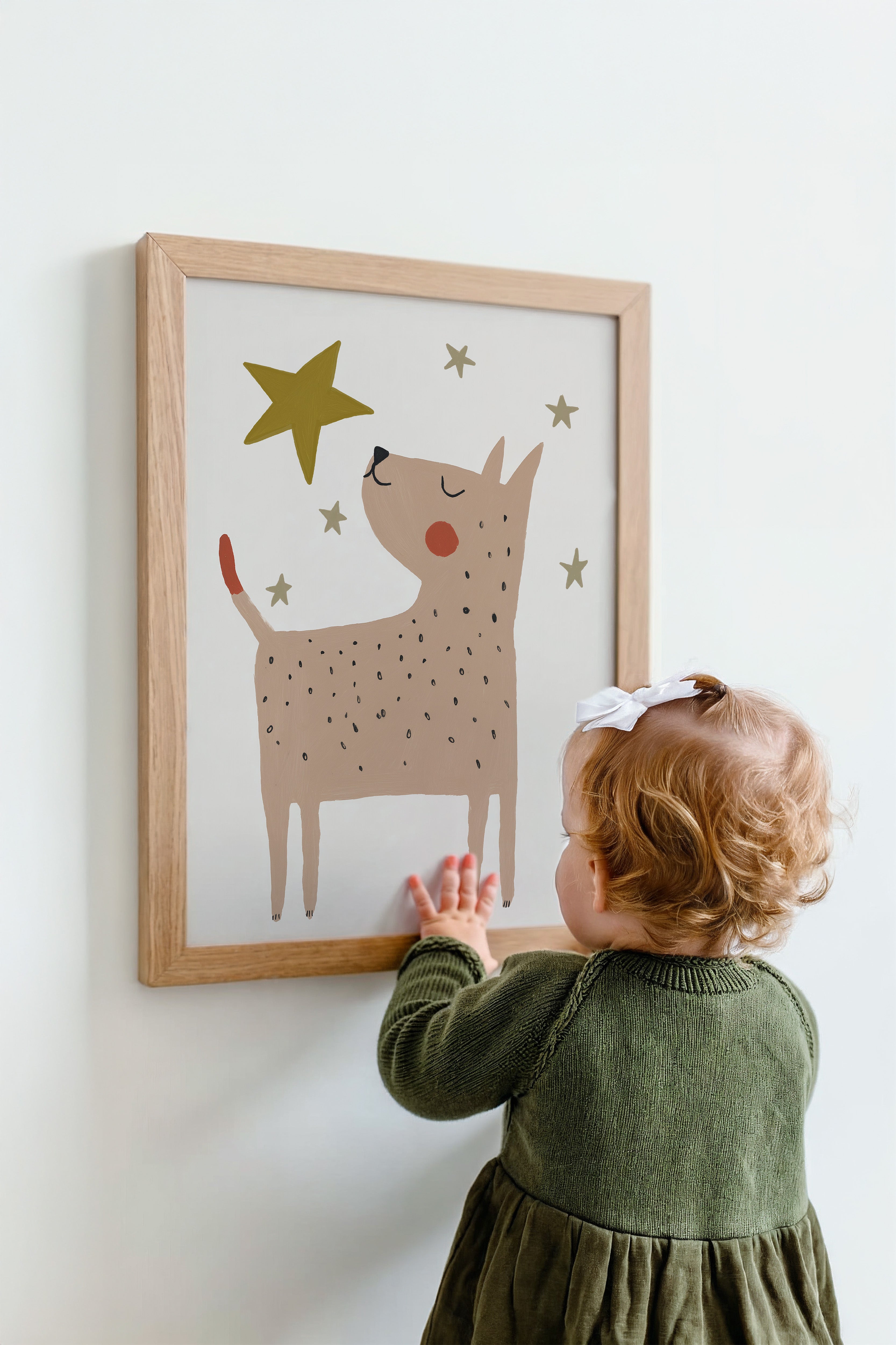 Children's room print - Dog with star
