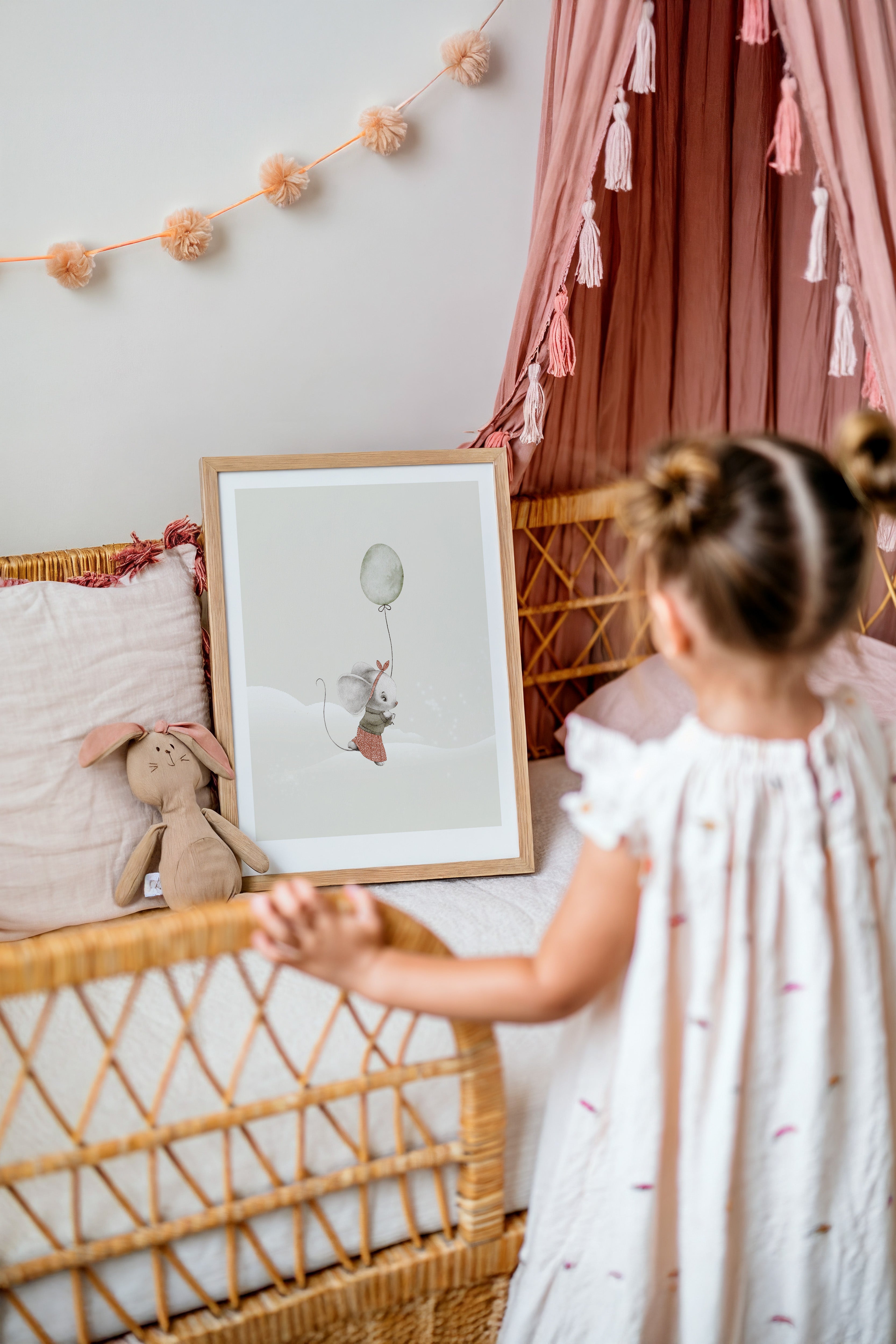 Kinderkamer poster - Muisje met Ballon | Night Parade