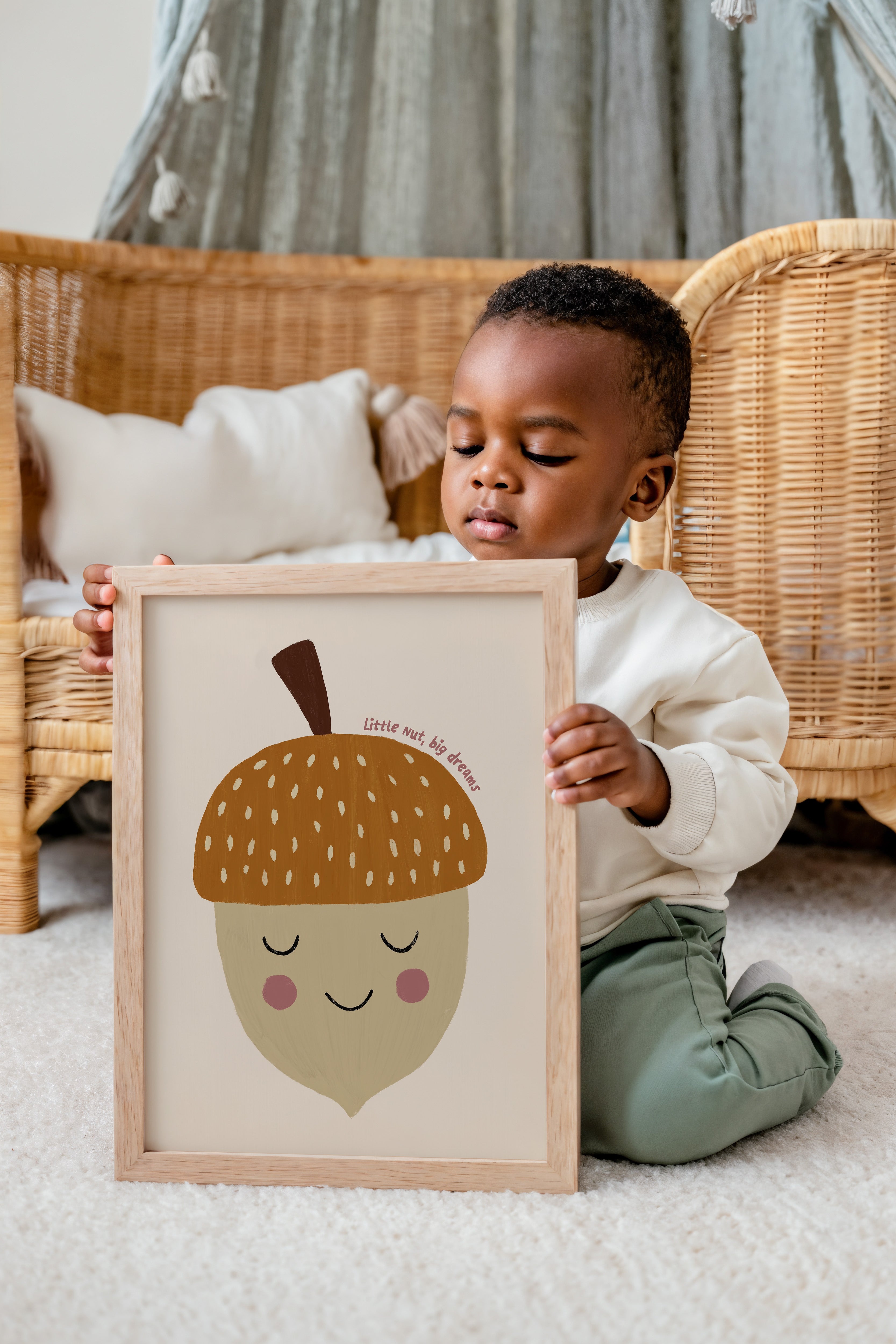 Nursery print - Acorn 'Little Nut, Big Dreams'