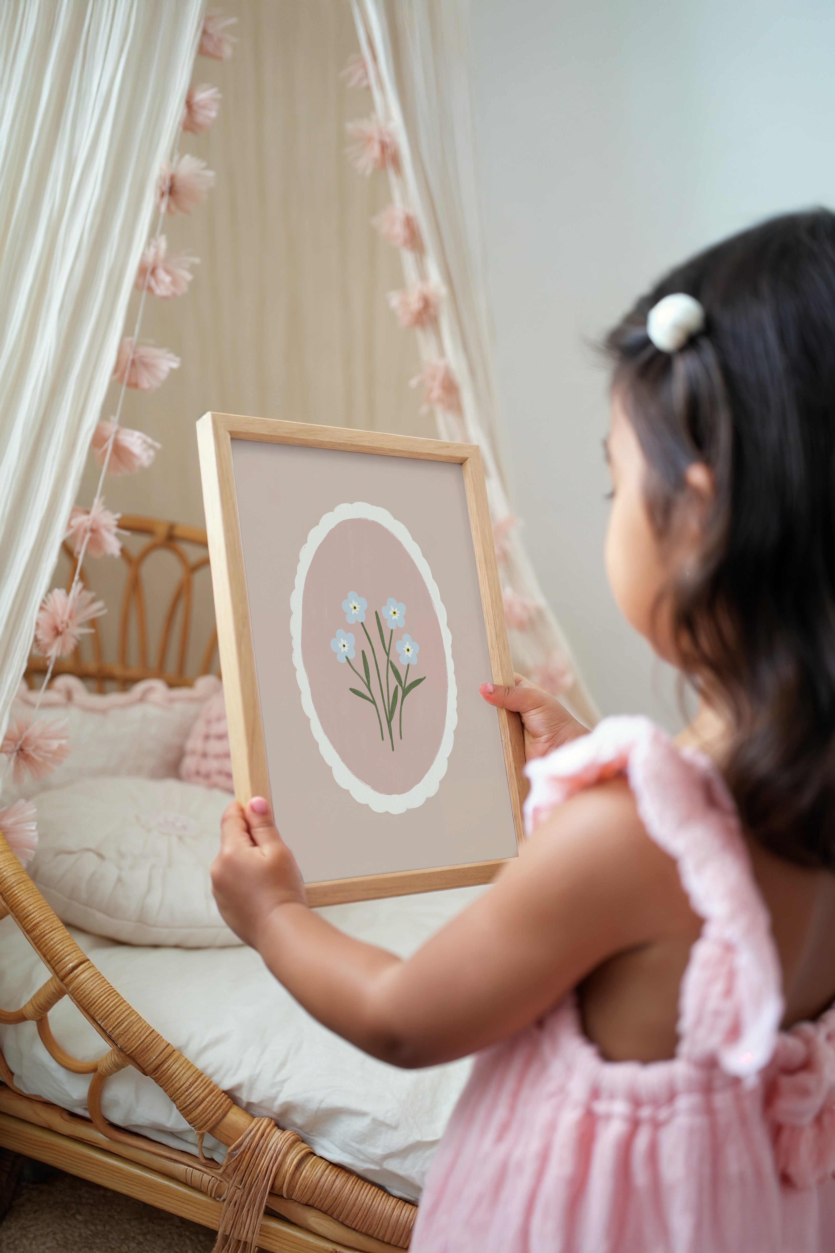 Nursery print - Retro flowers