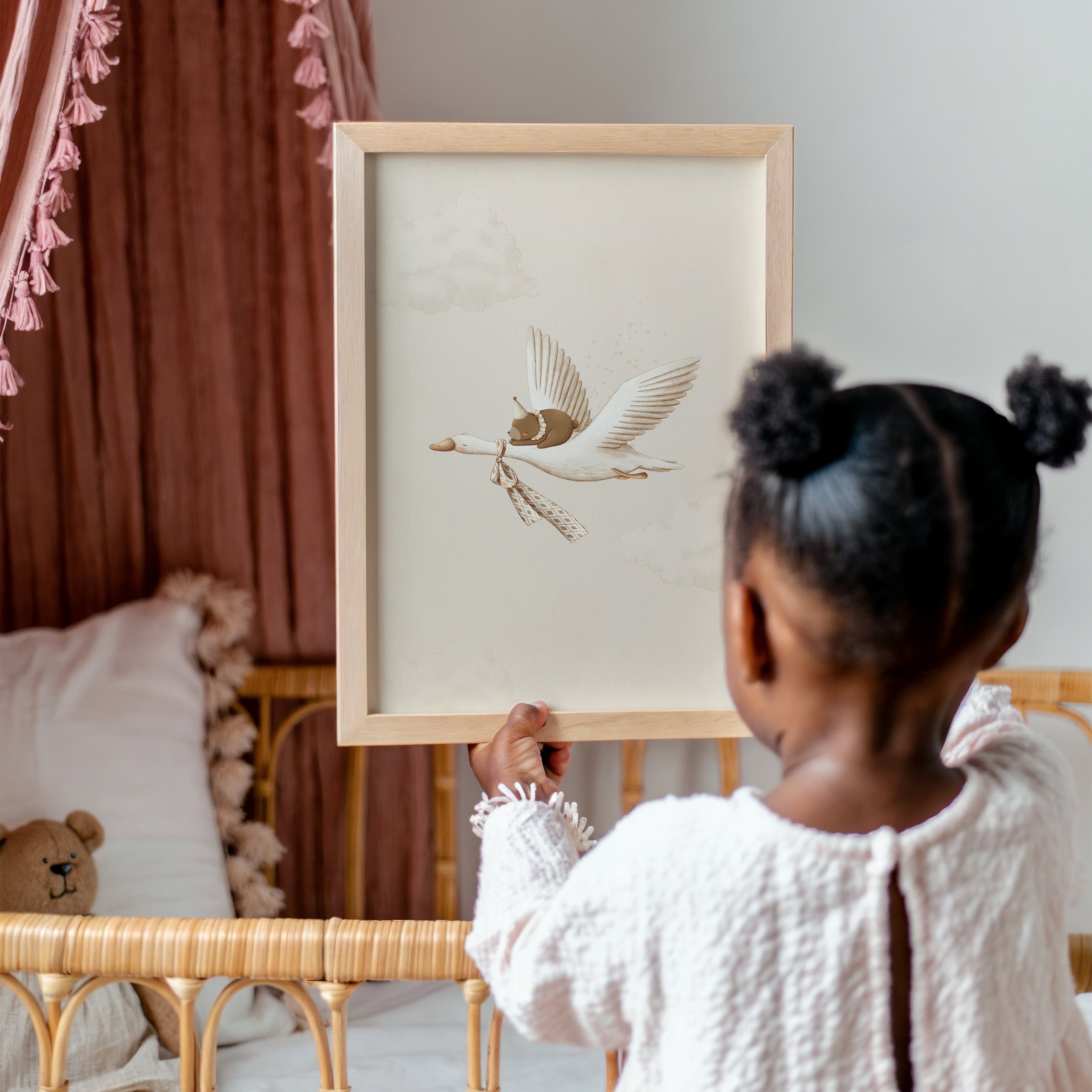 Kinderkamer poster - Beertje op droomreis | Little Dreamers