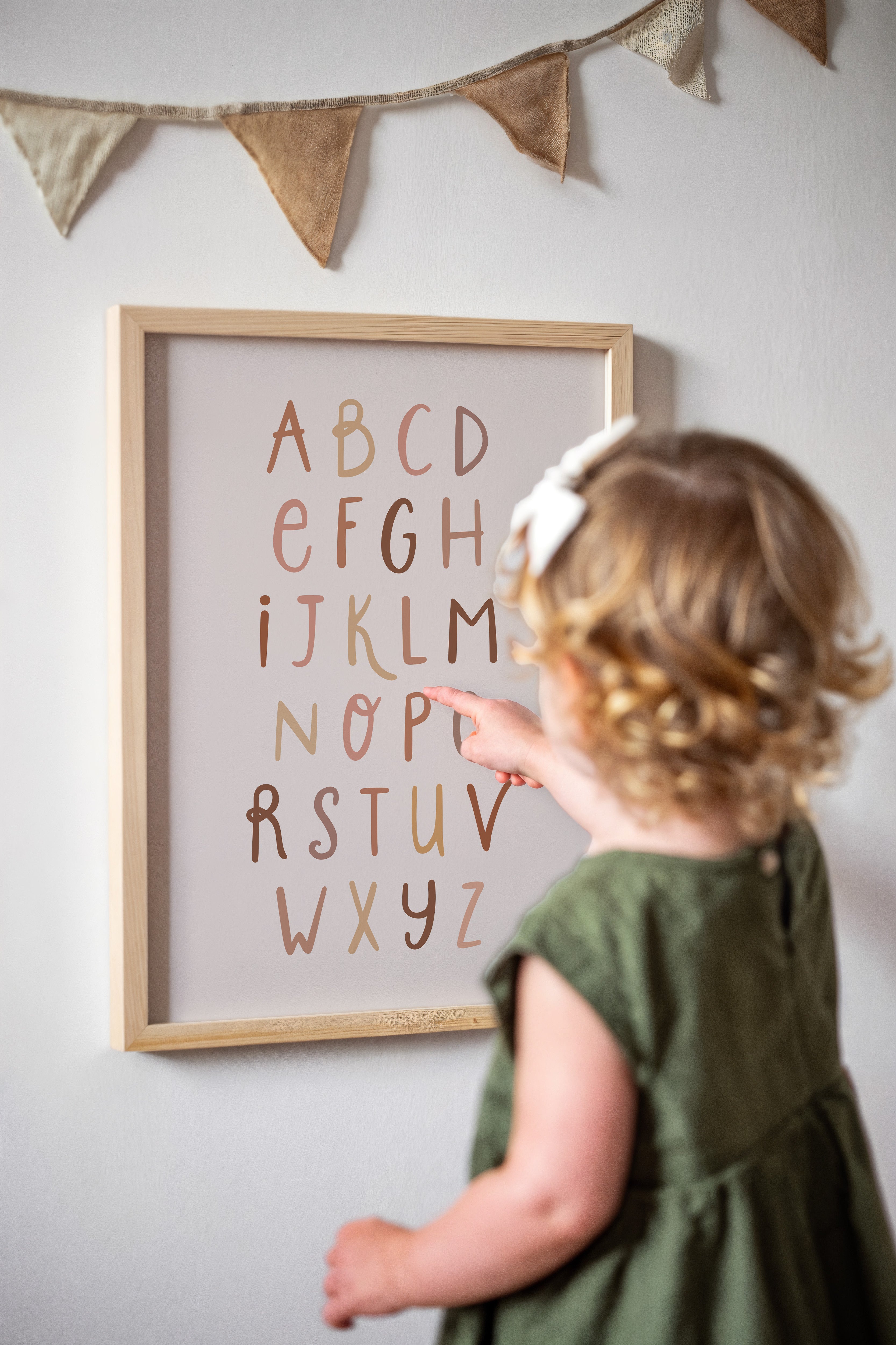 Nursery print - Alphabet pastel