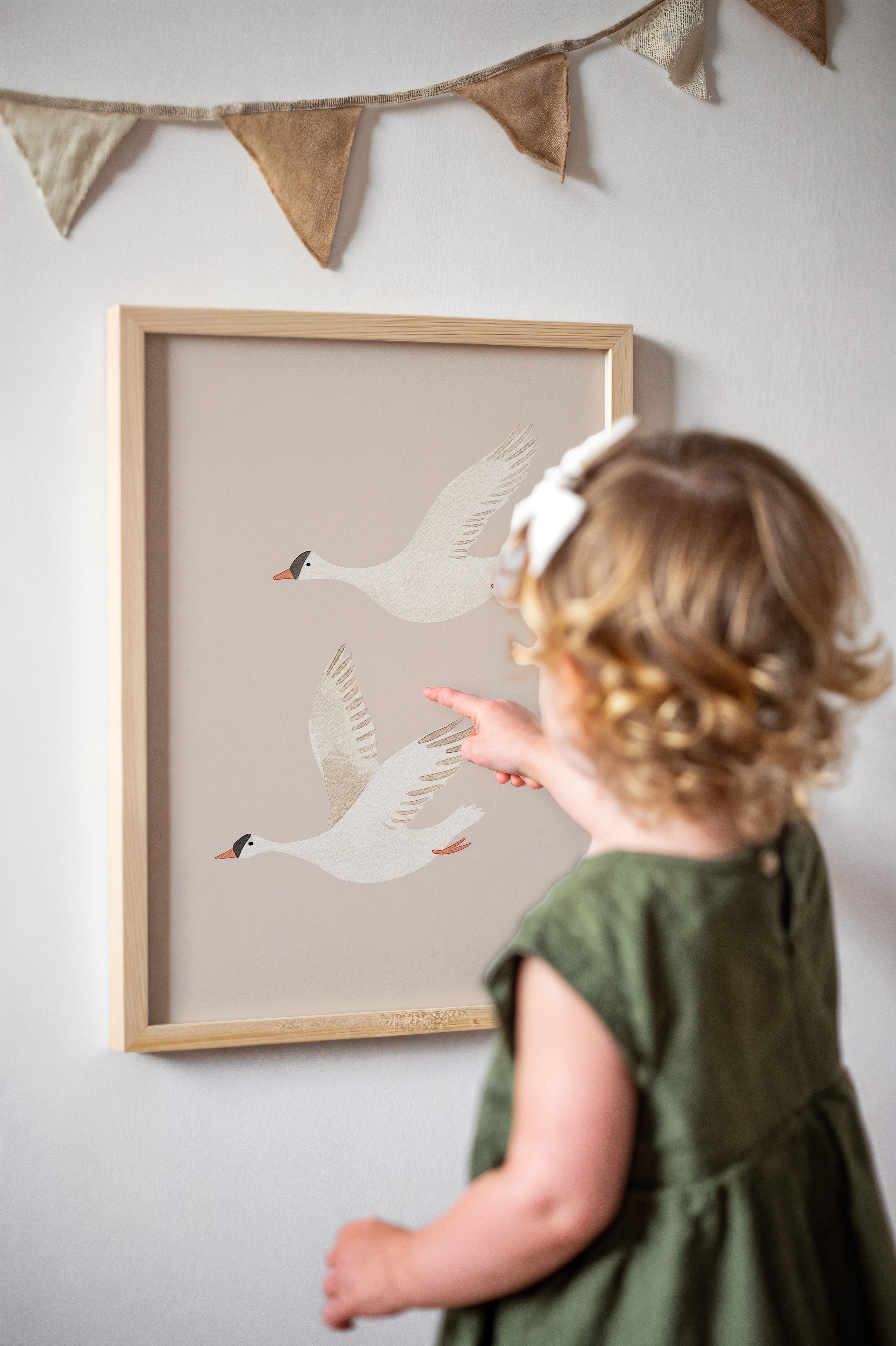 Children's room print - Flying Geese