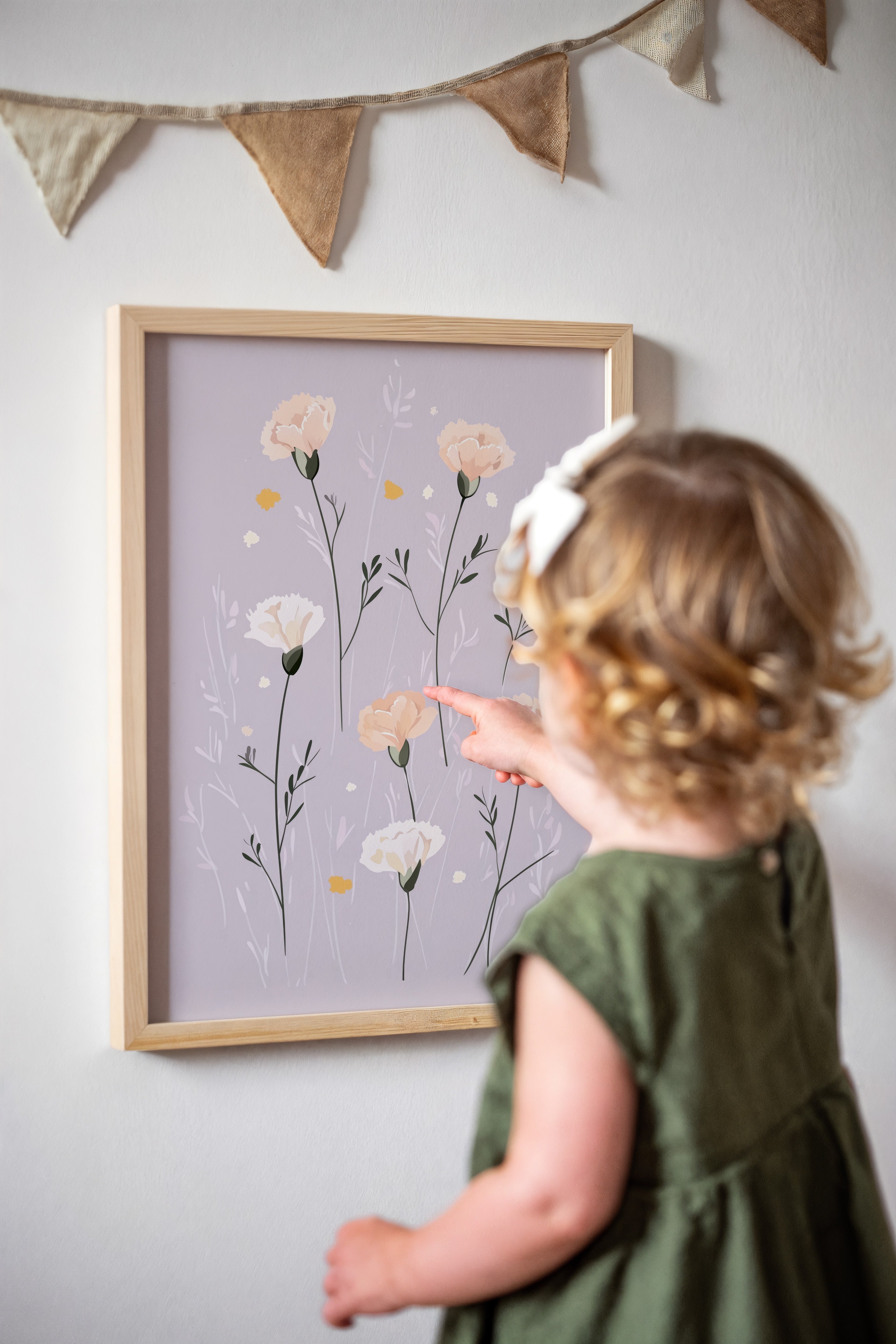 Children's room print - Field flowers