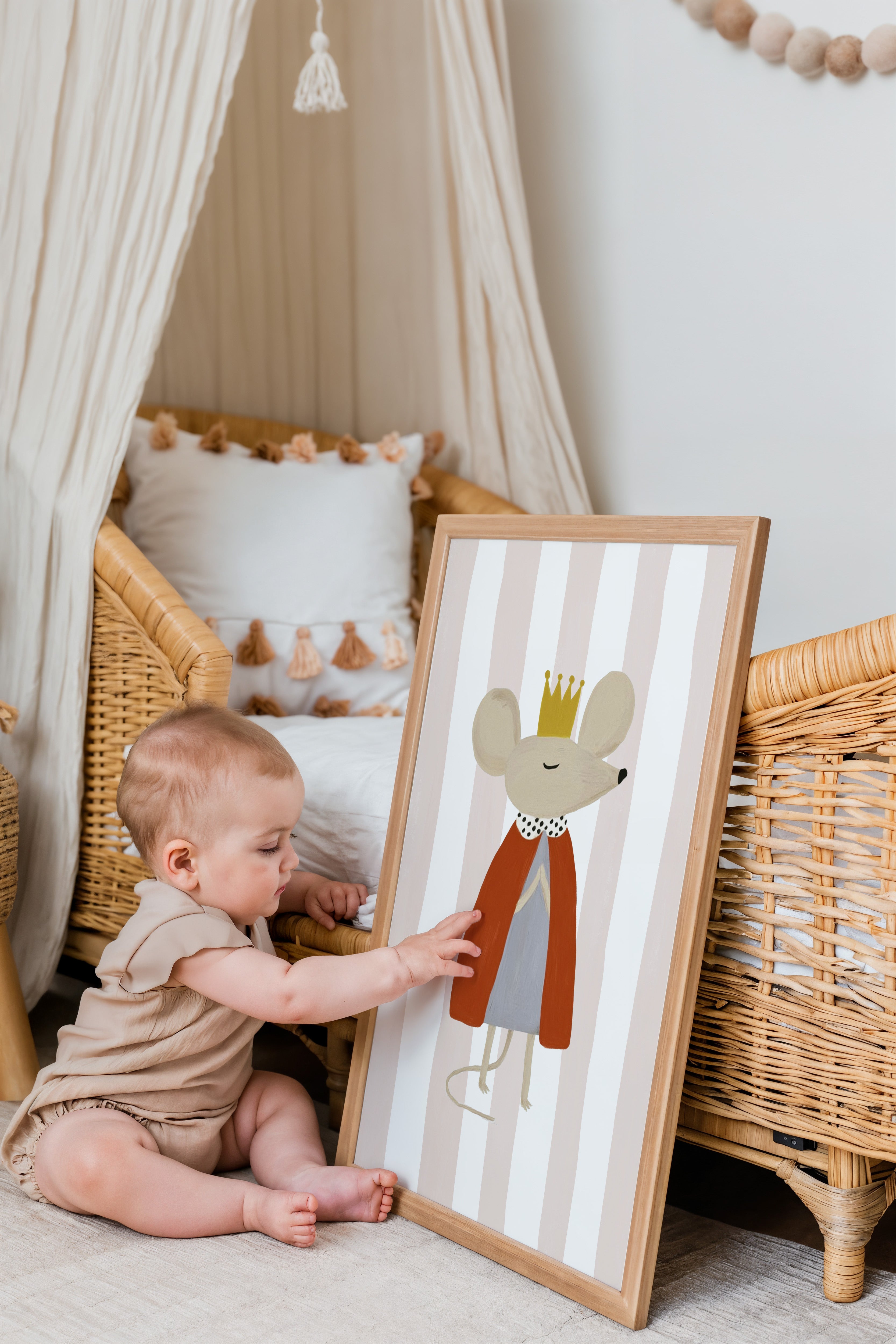 Kinderkamer print - Koning muis