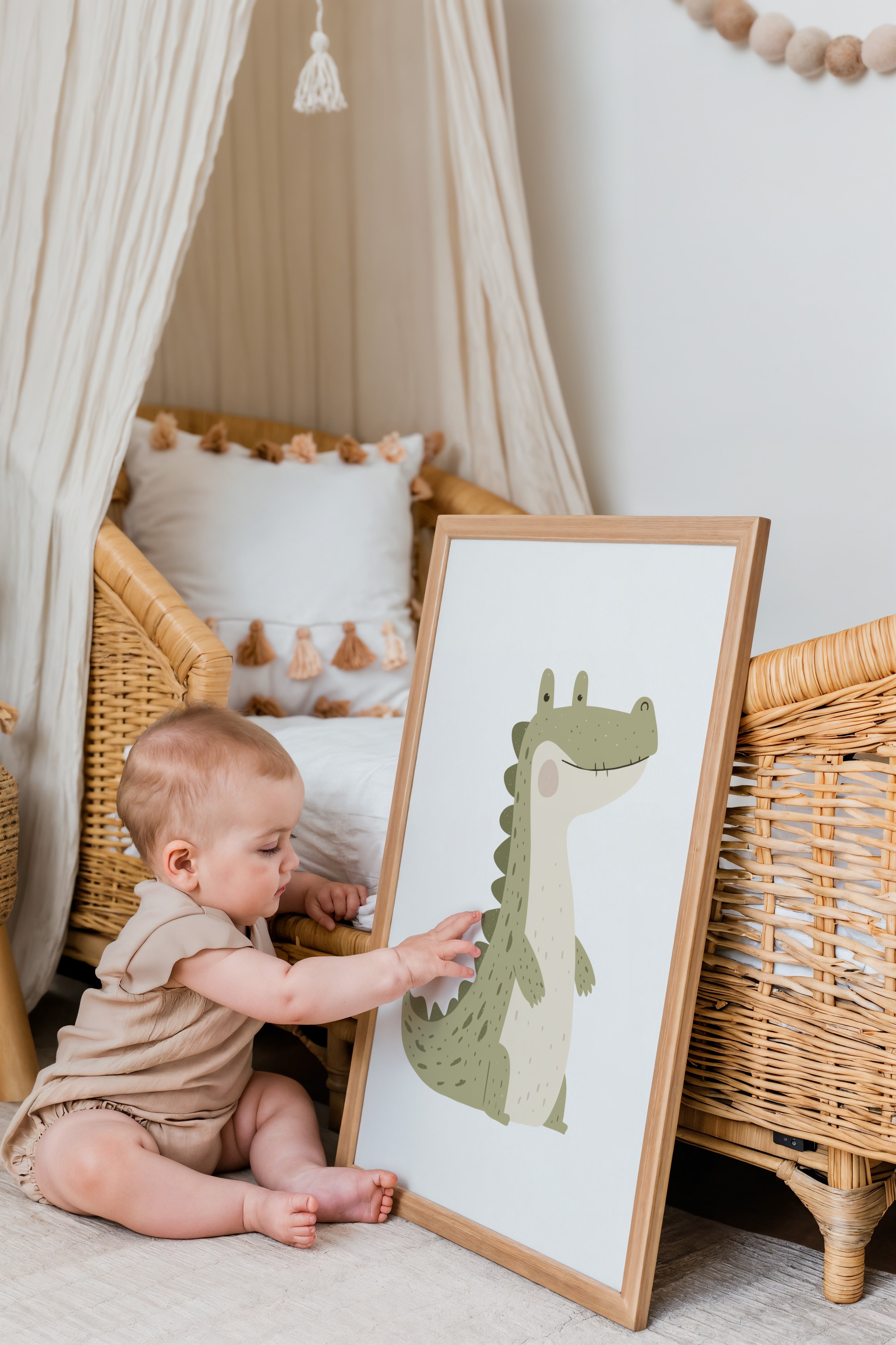 Children's room print - Cute Crocodile