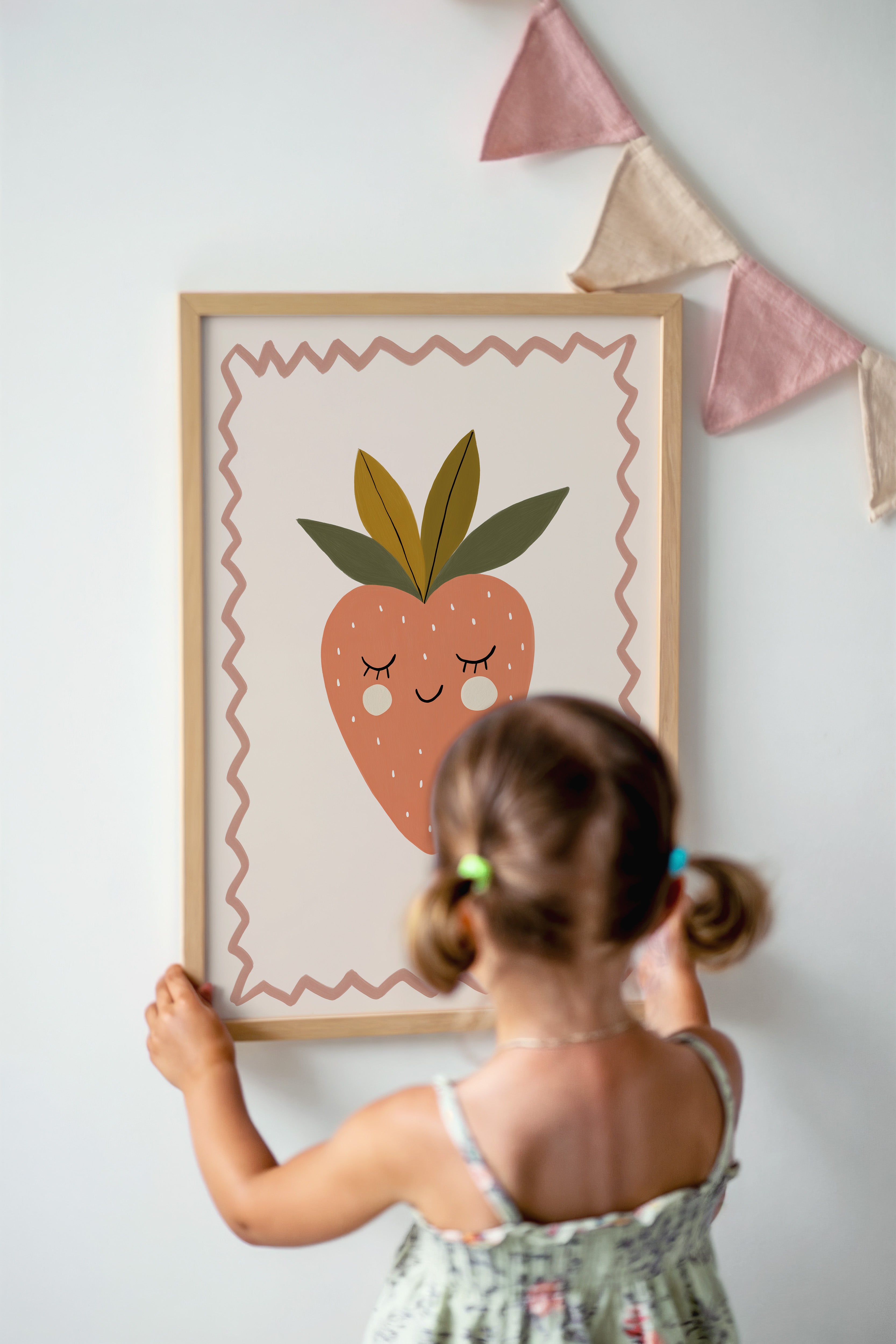 Nursery print - Strawberry with face