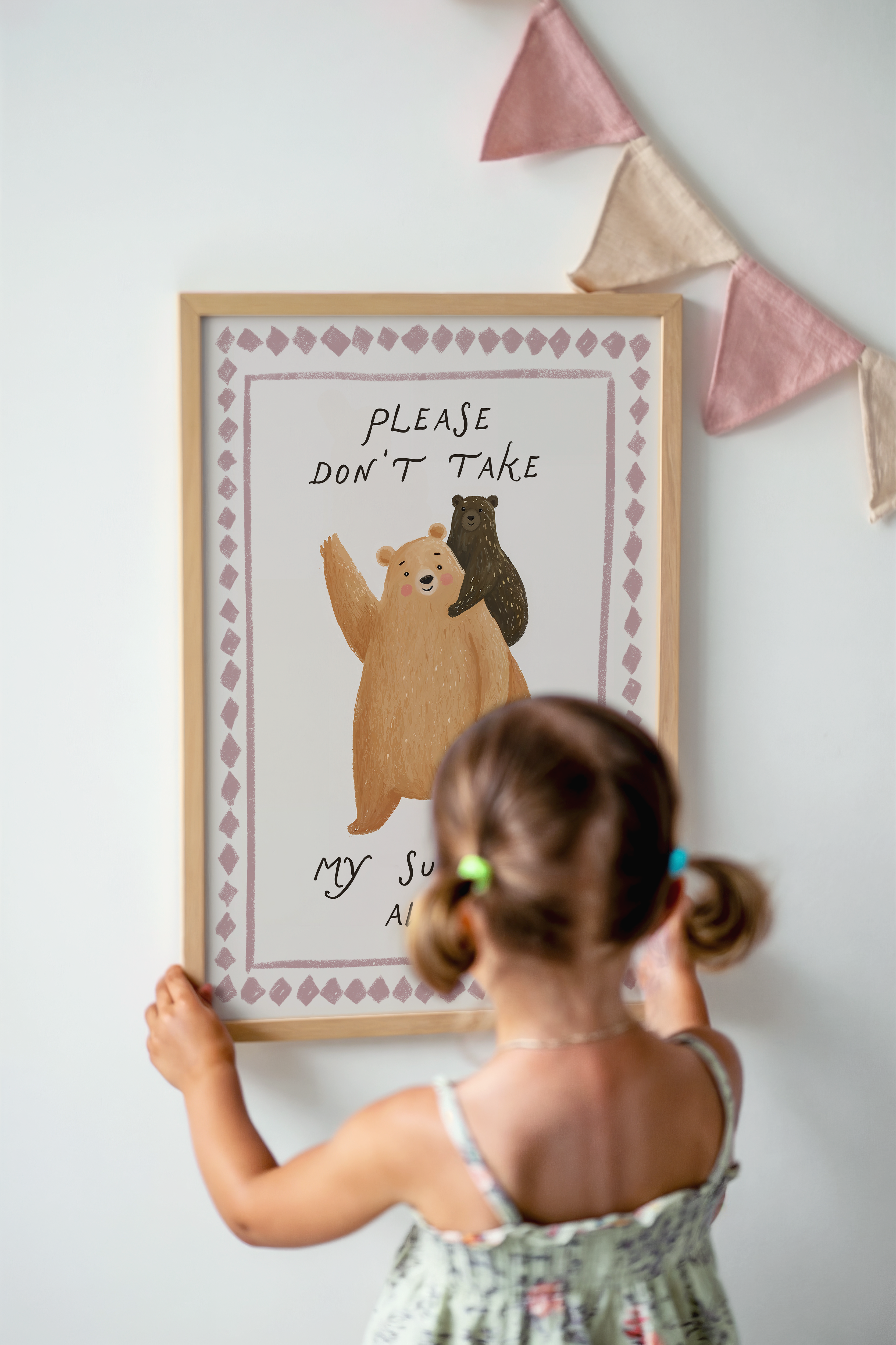 Children's room print - Bears Please Don't Take My Sunshine Away