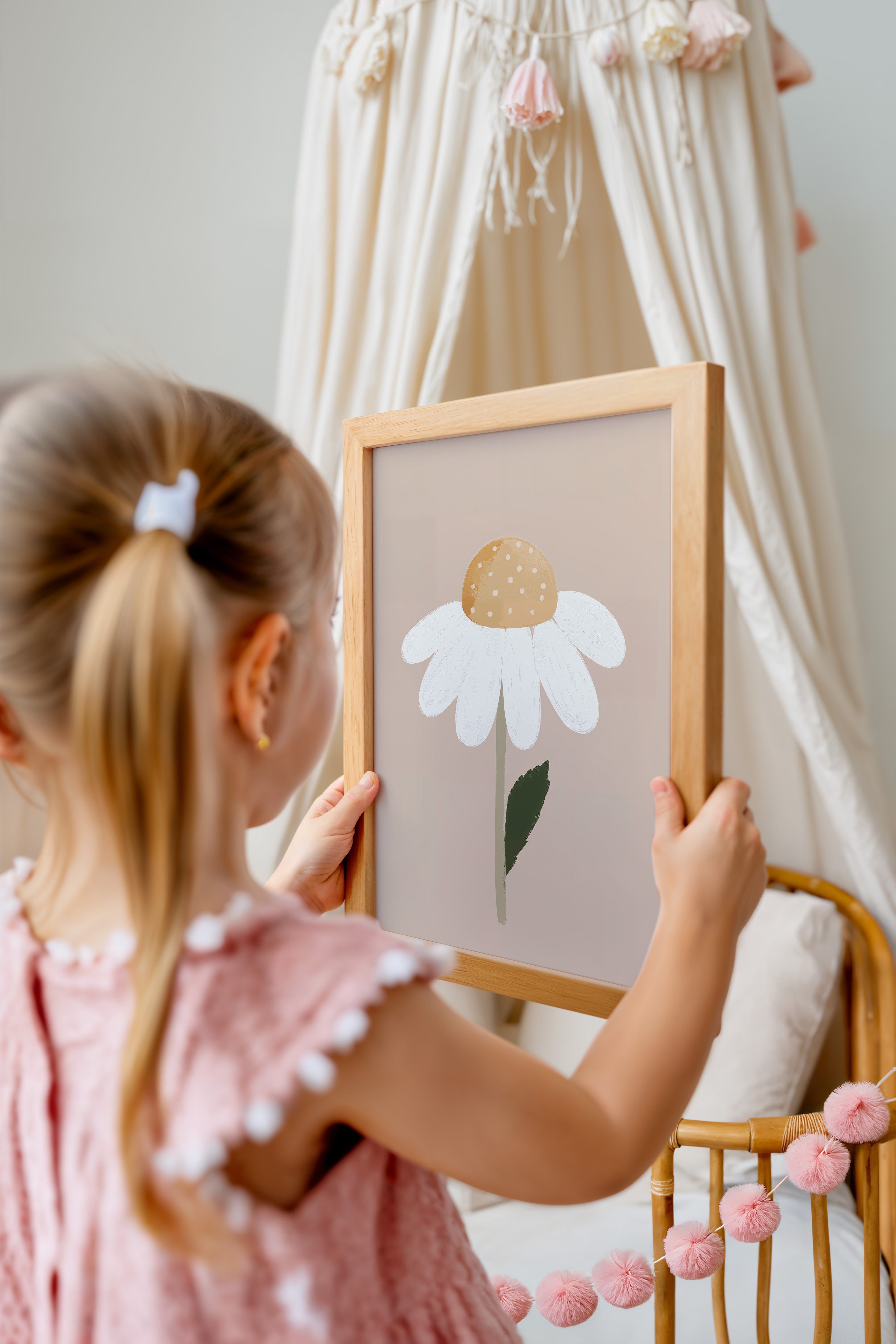 Kinderkamer print - Lieve bloem