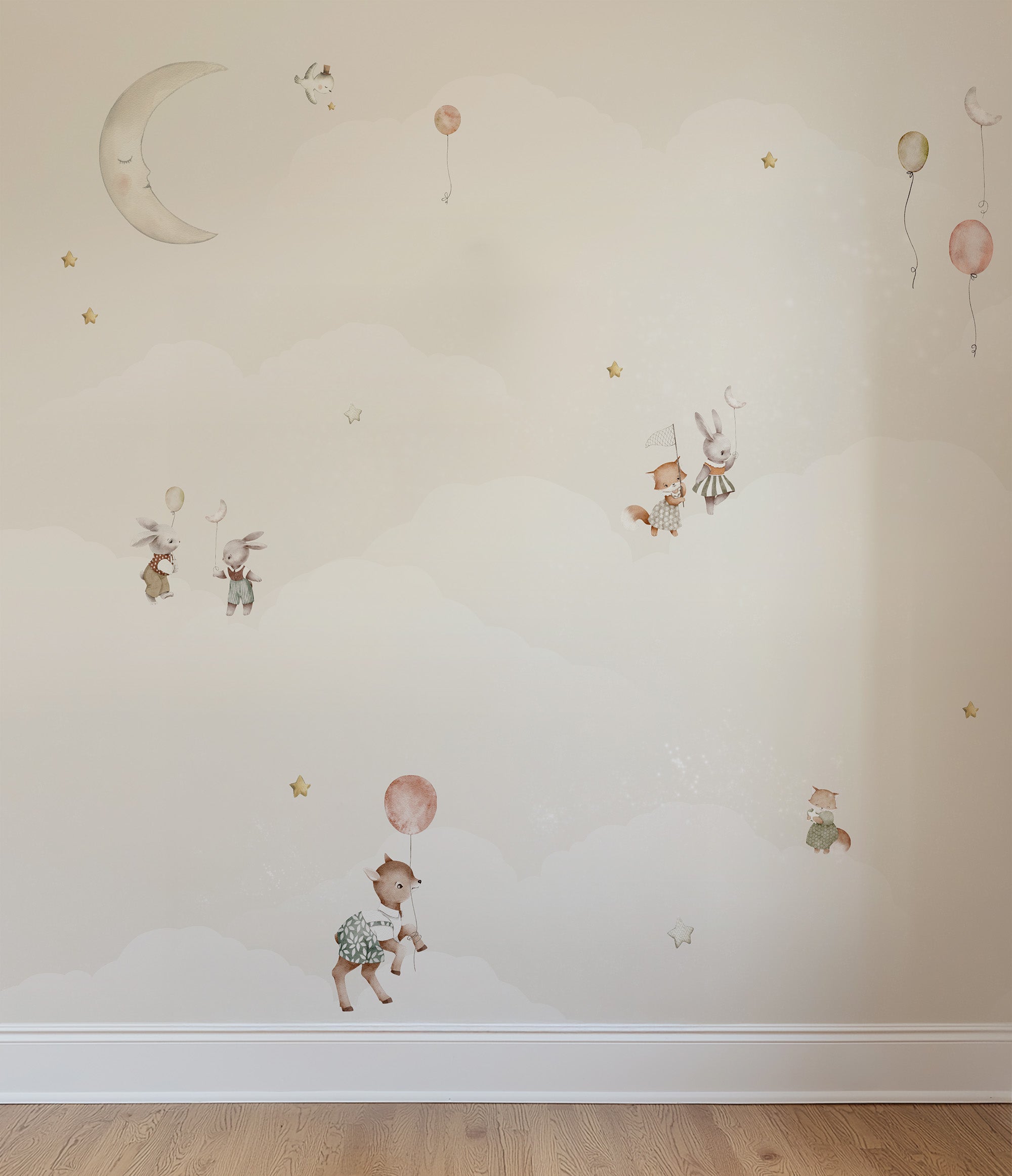 Collage behang Night Parade