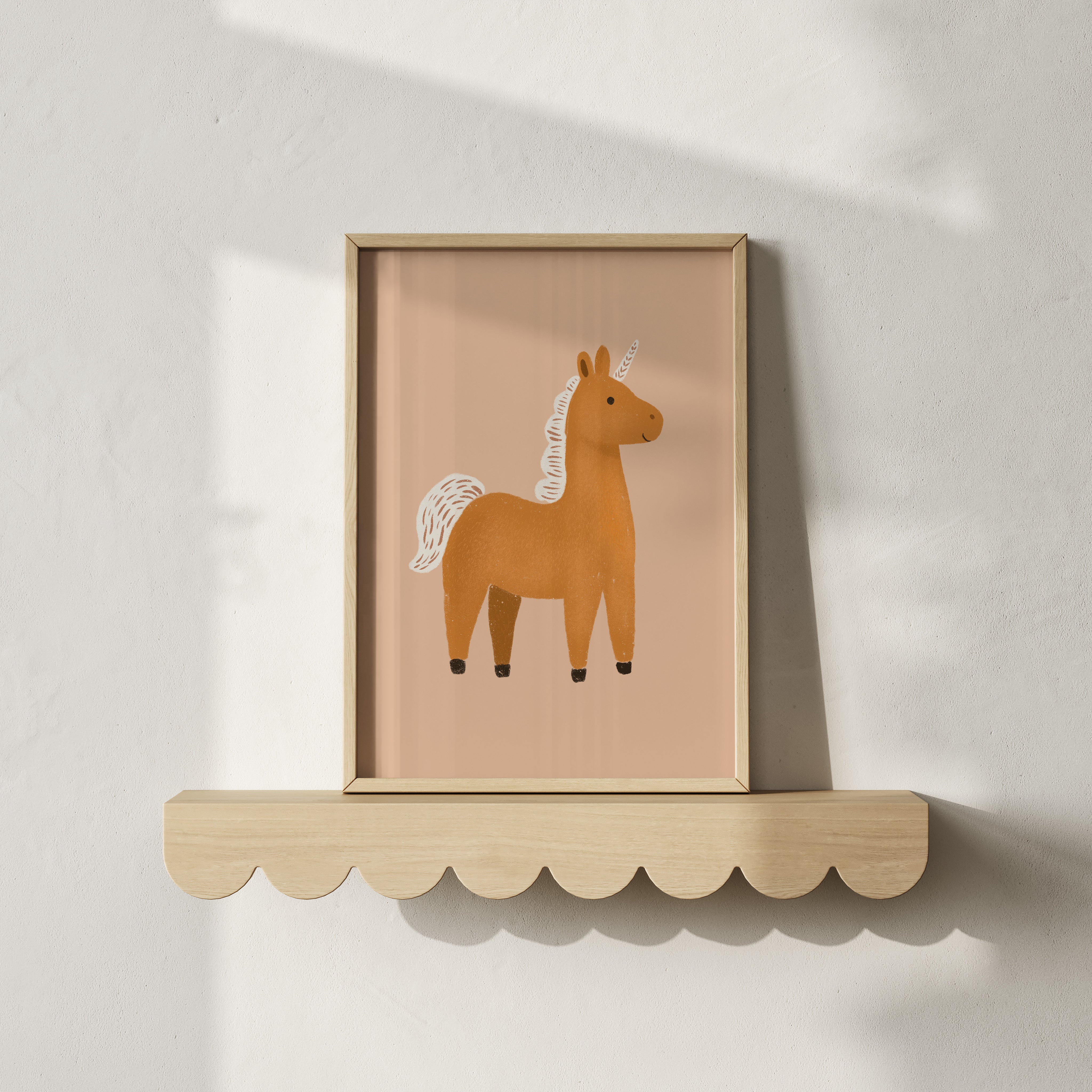 Kinderkamer print – Vrolijke Eenhoorn
