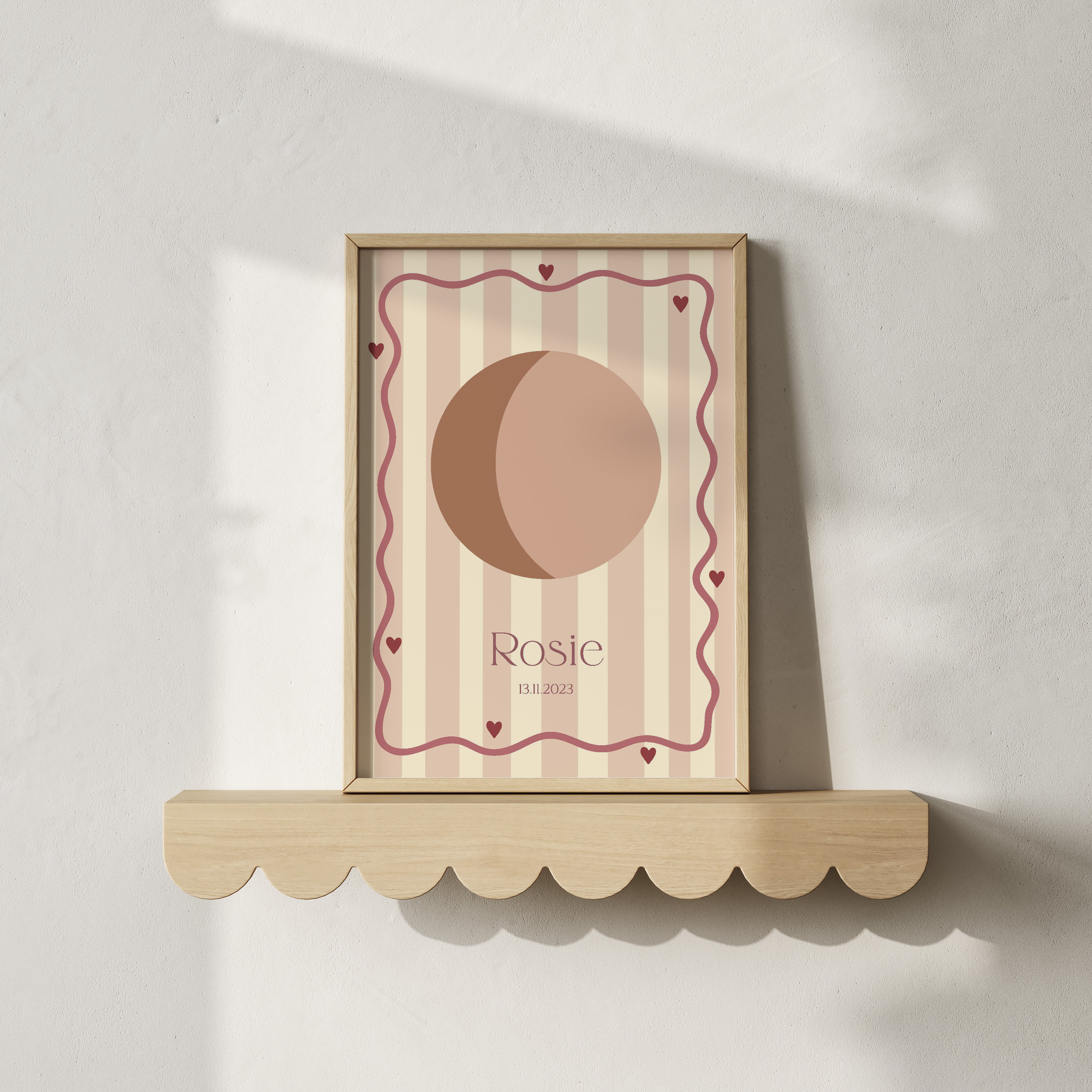 Maanstand poster - Sweet Stripes