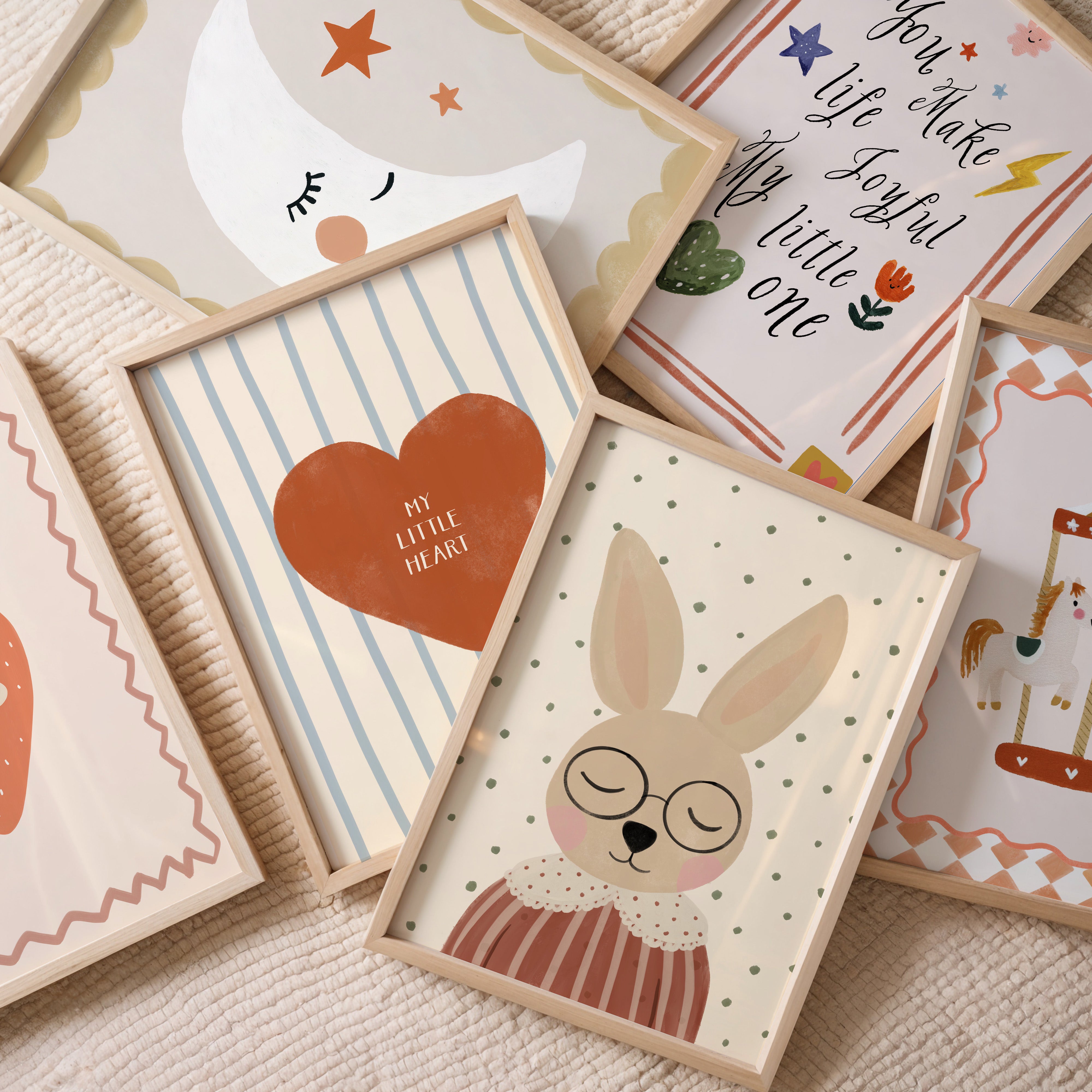 Kinderkamer print - Slapende maan