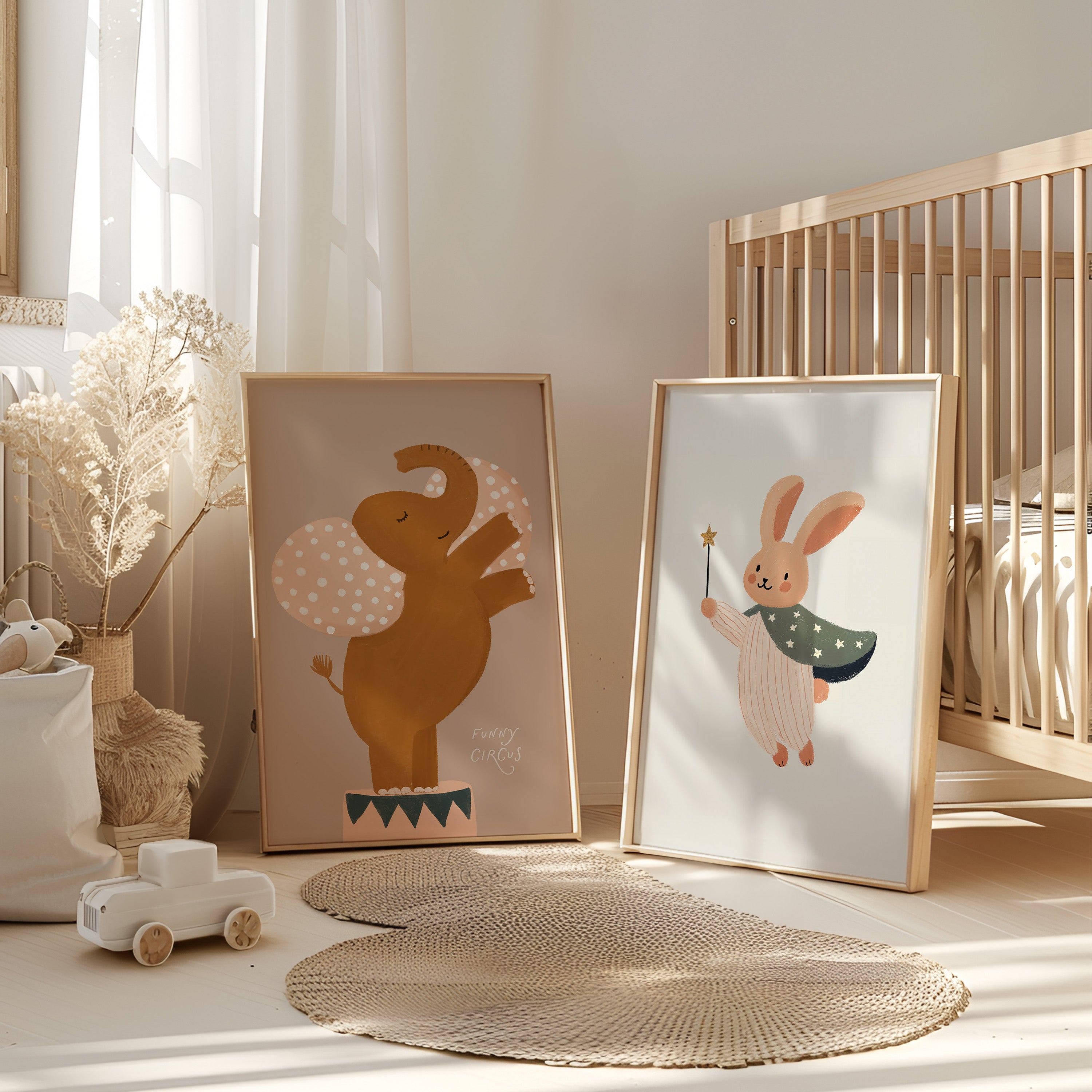 Children's room print - Rabbit wizard