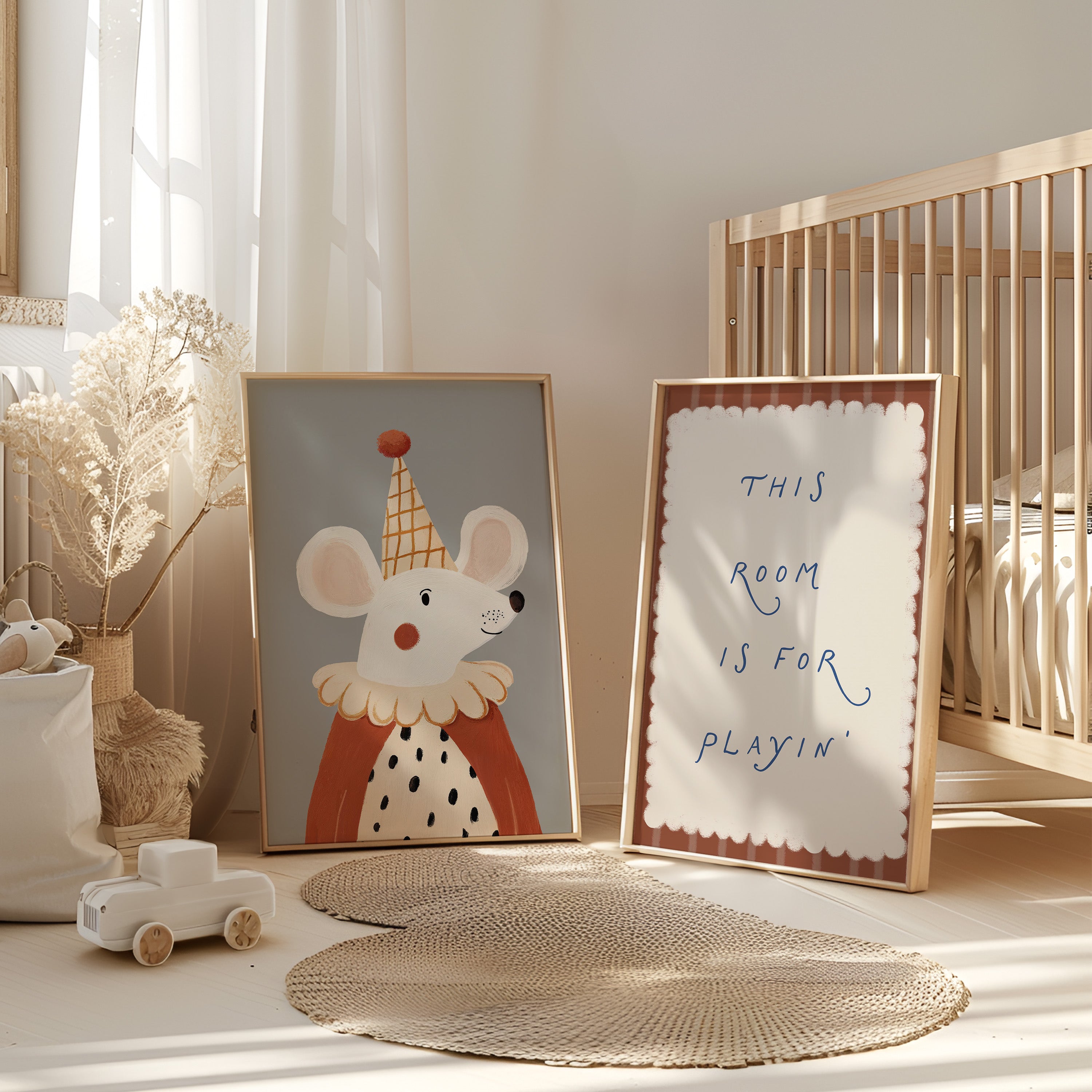 Children's room print - Festive mouse