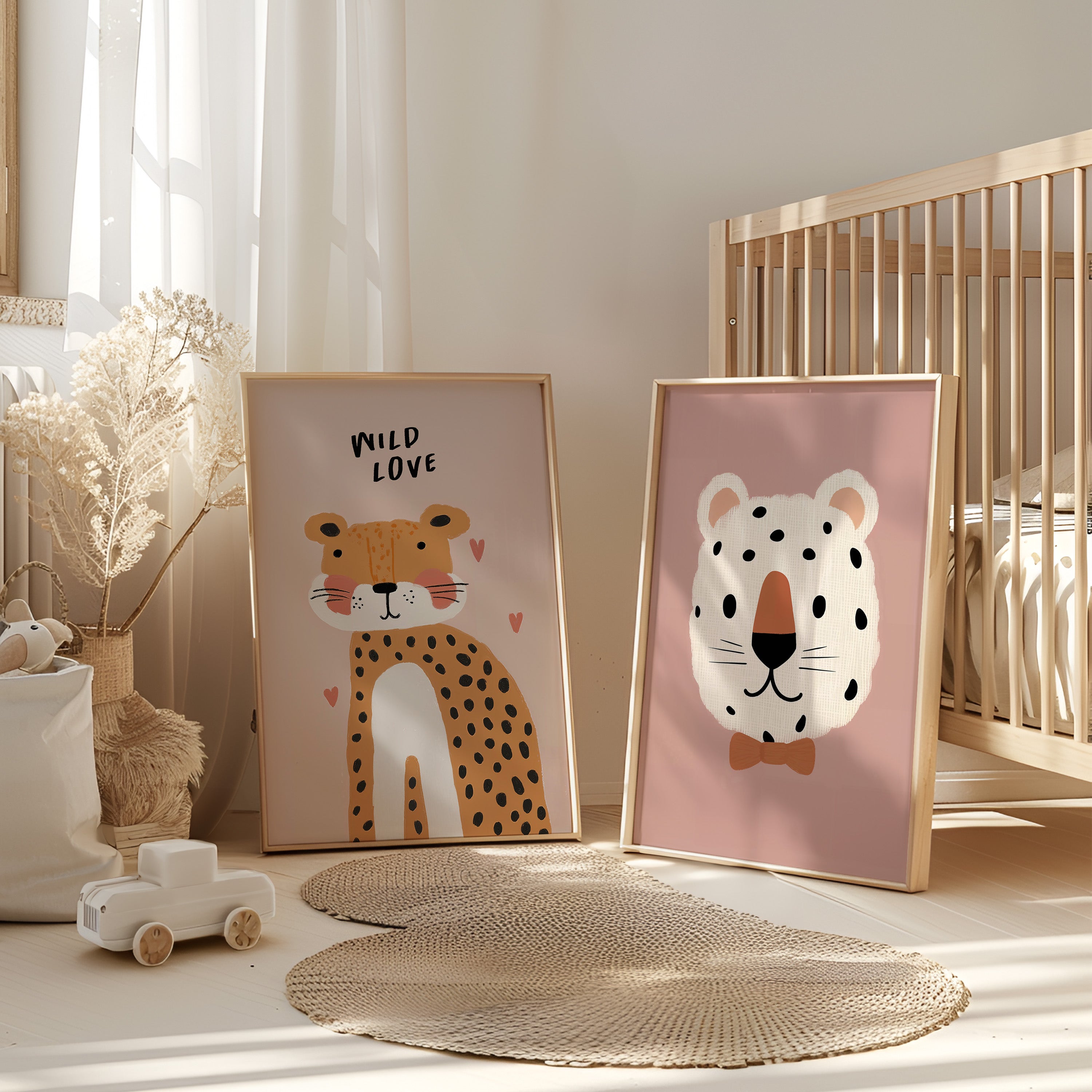 Children's room print - Wild love leopard