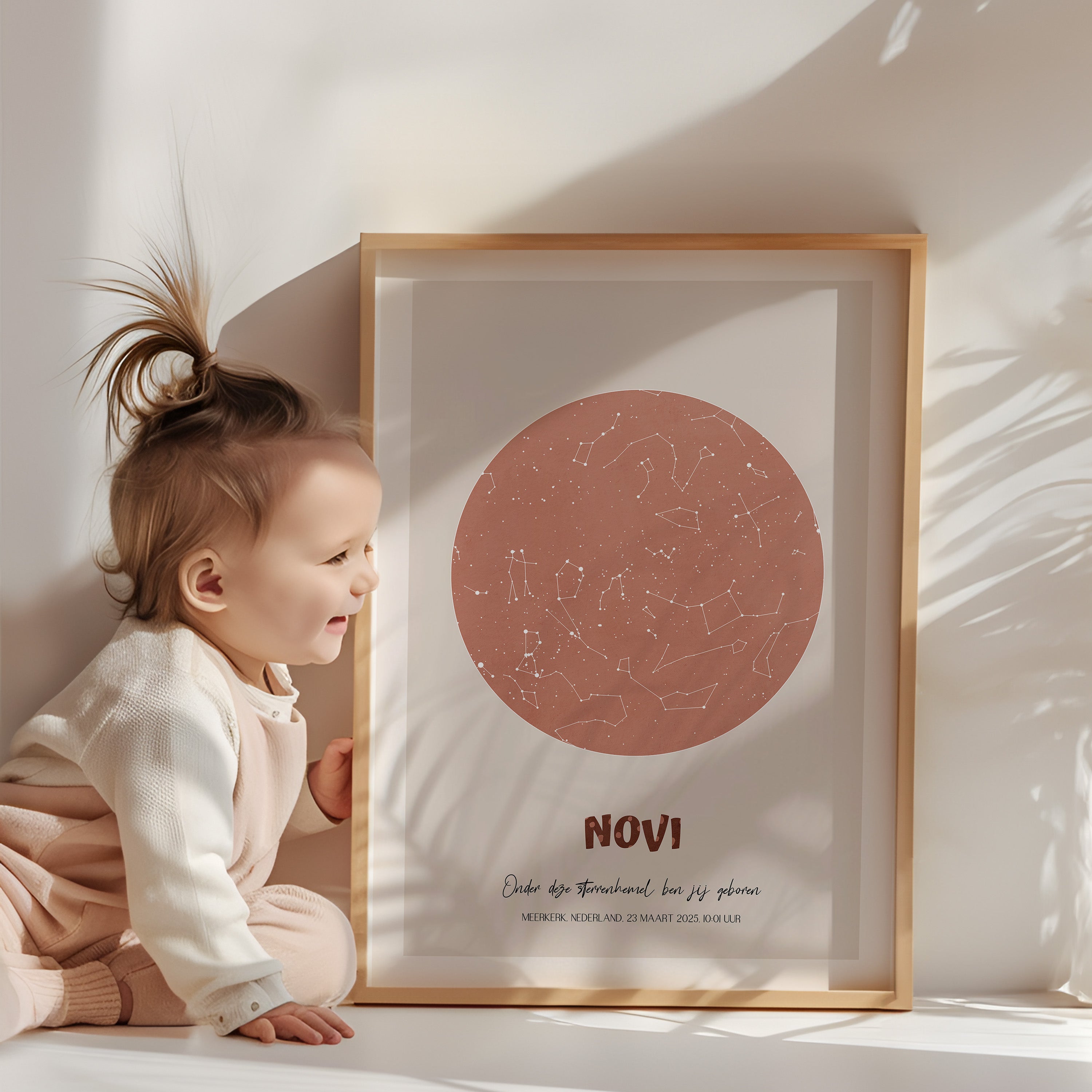 Sterrenhemel poster | KLEINE GROTE BEER - terracotta