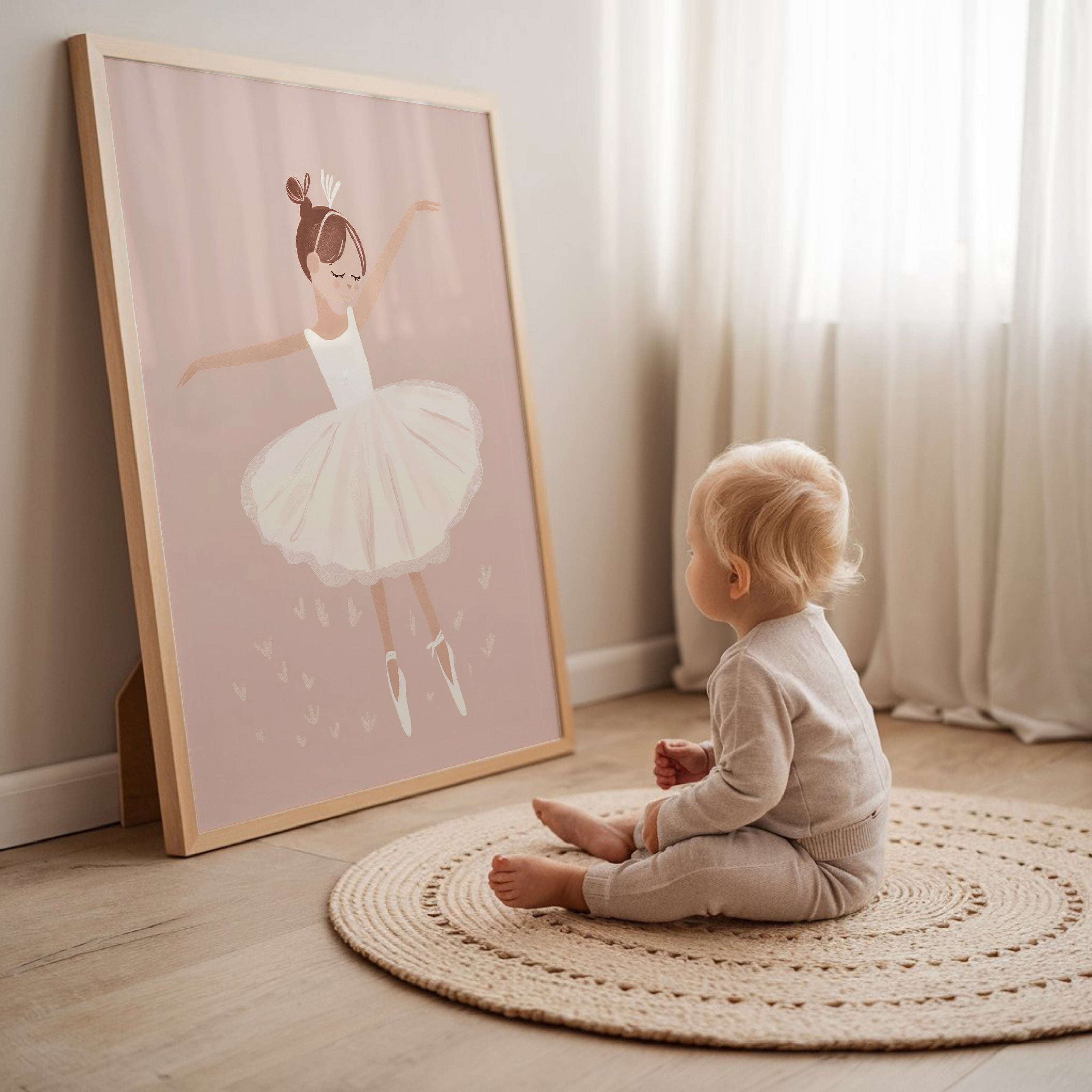 Children's room print - Pink Ballerina