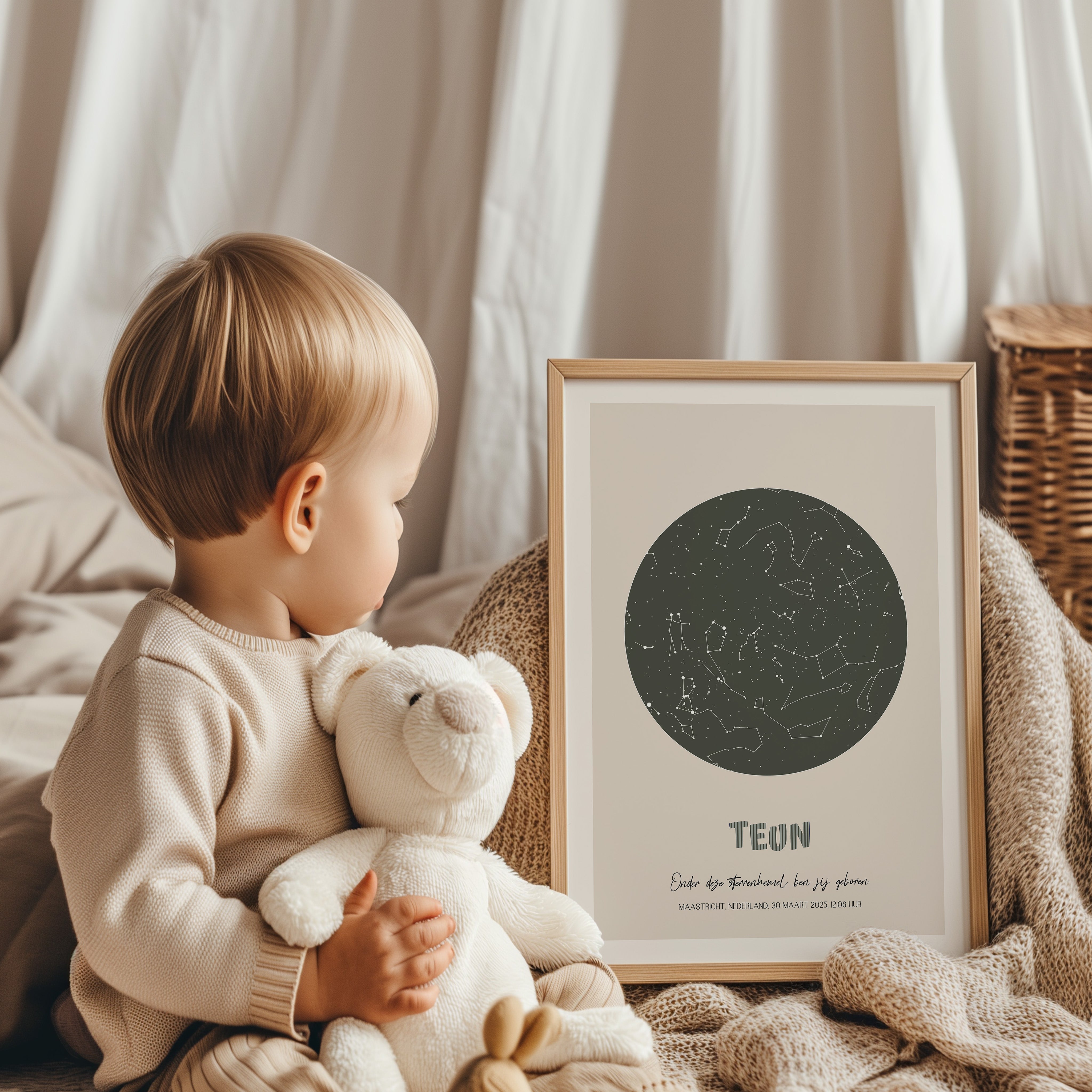 Sterrenhemel poster | KLEINE GROTE BEER - groen