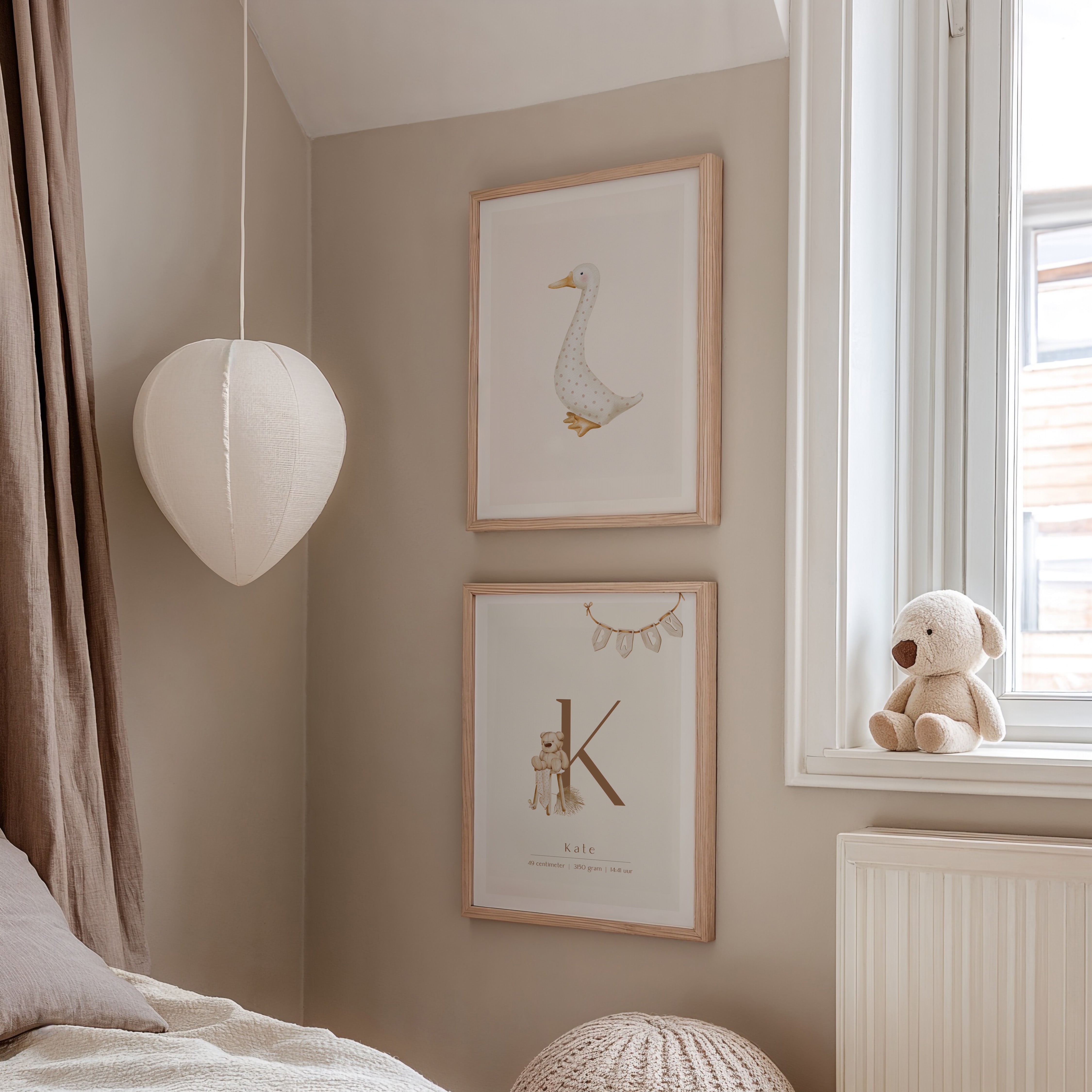 Children's room poster - Gosling with dots | Little Beginnings