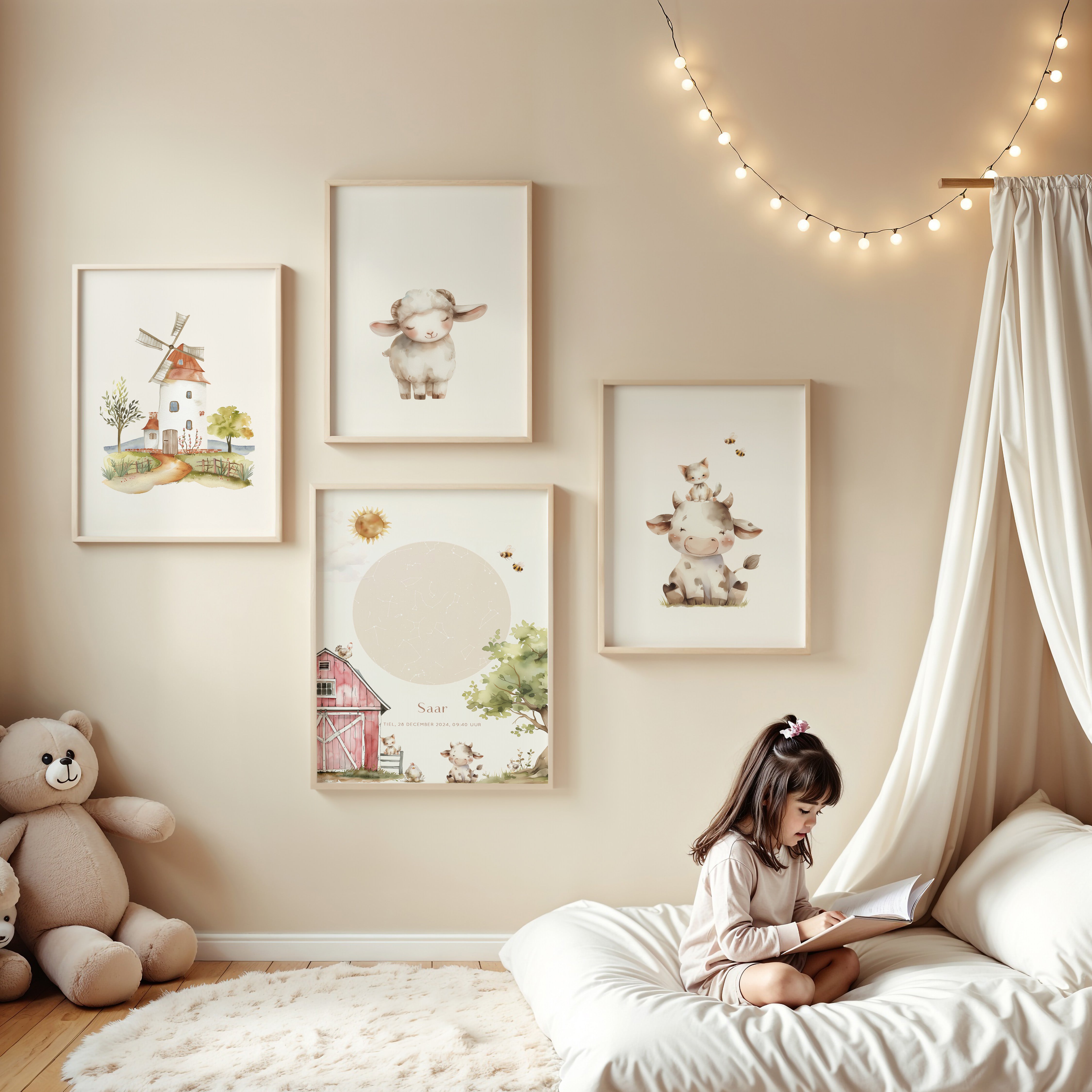 Kinderkamer poster - Schaapje | Boerderij