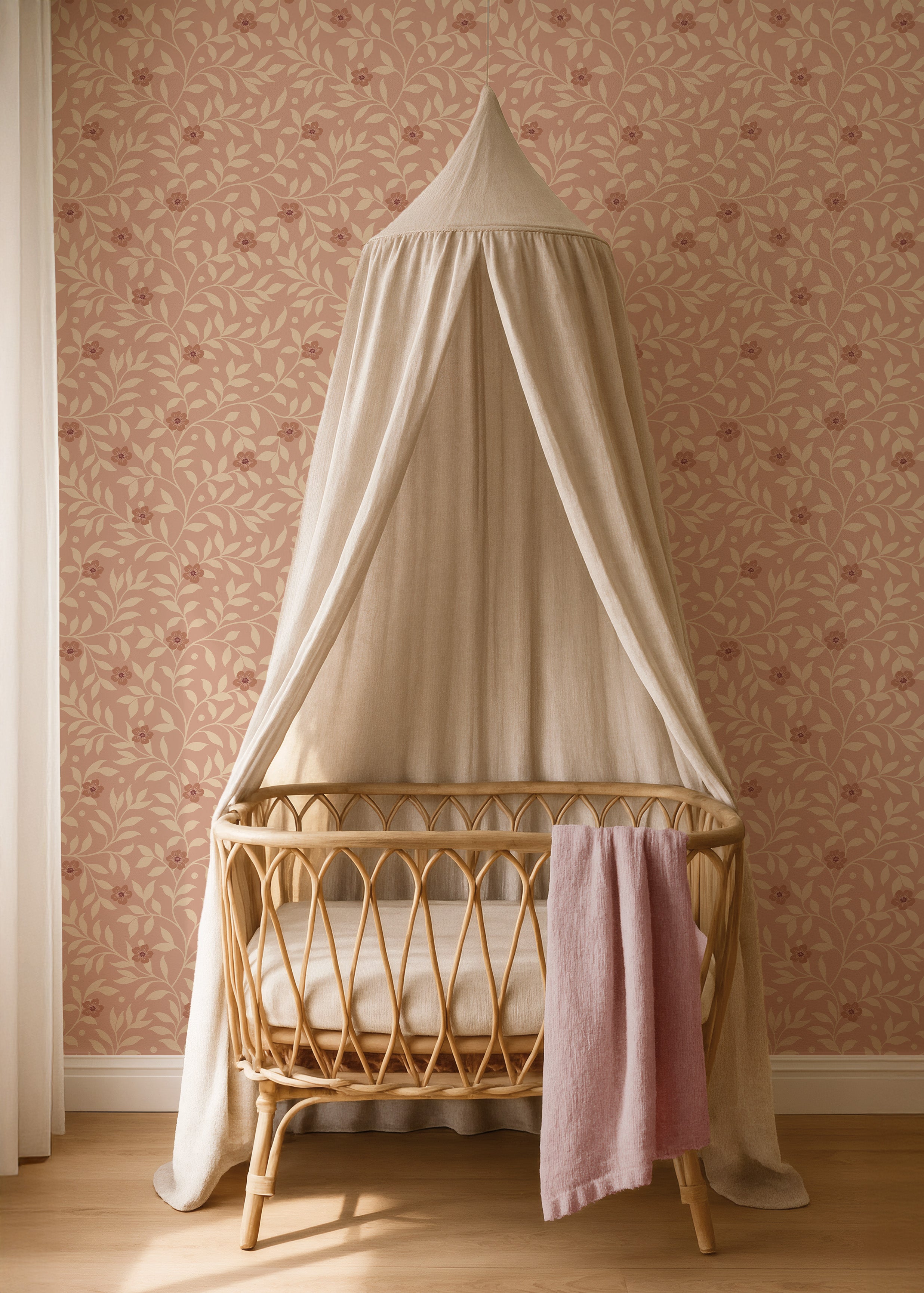 Wallpaper Tiny Blossom - blush