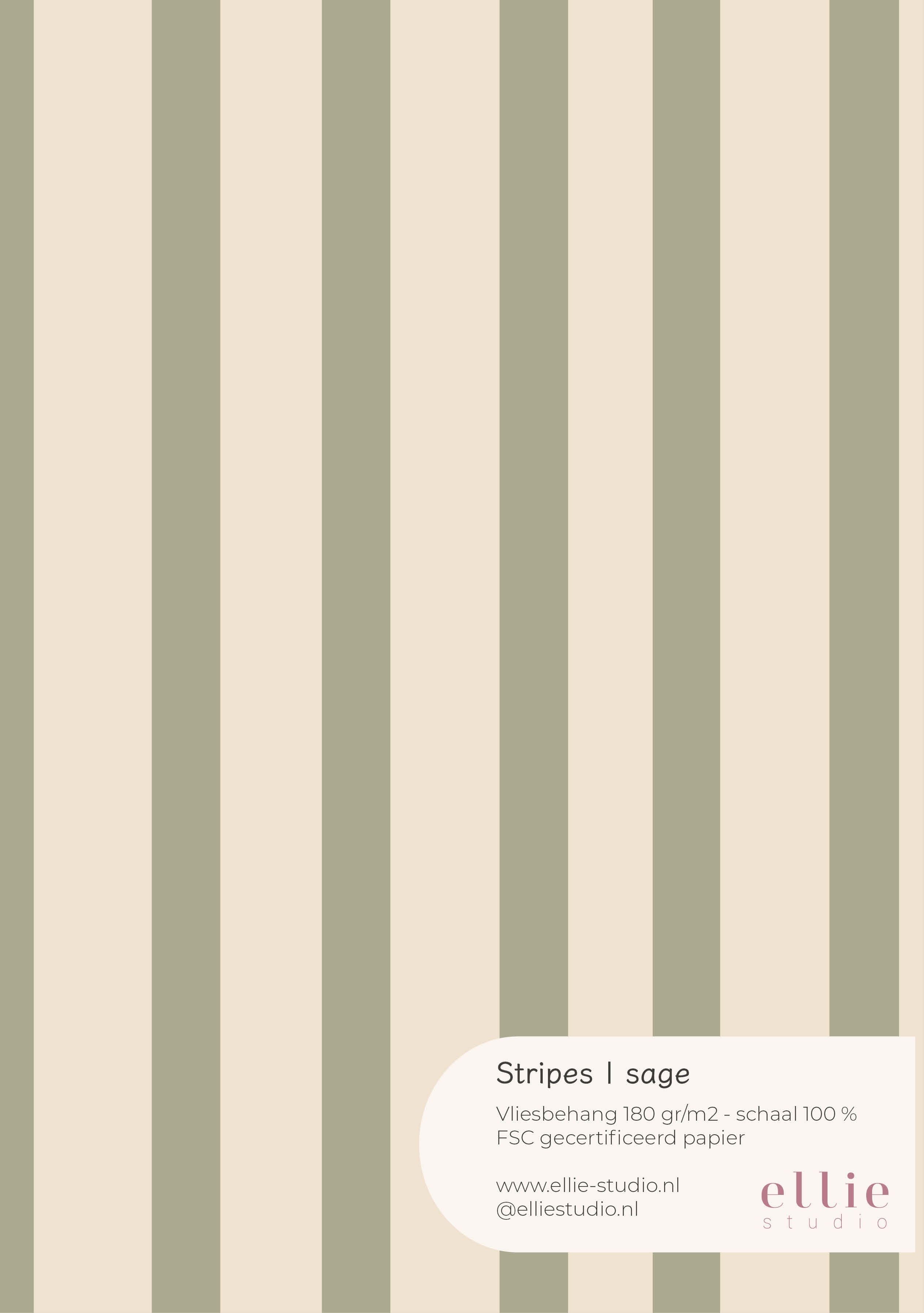 Wallpaper sample Stripes - sage