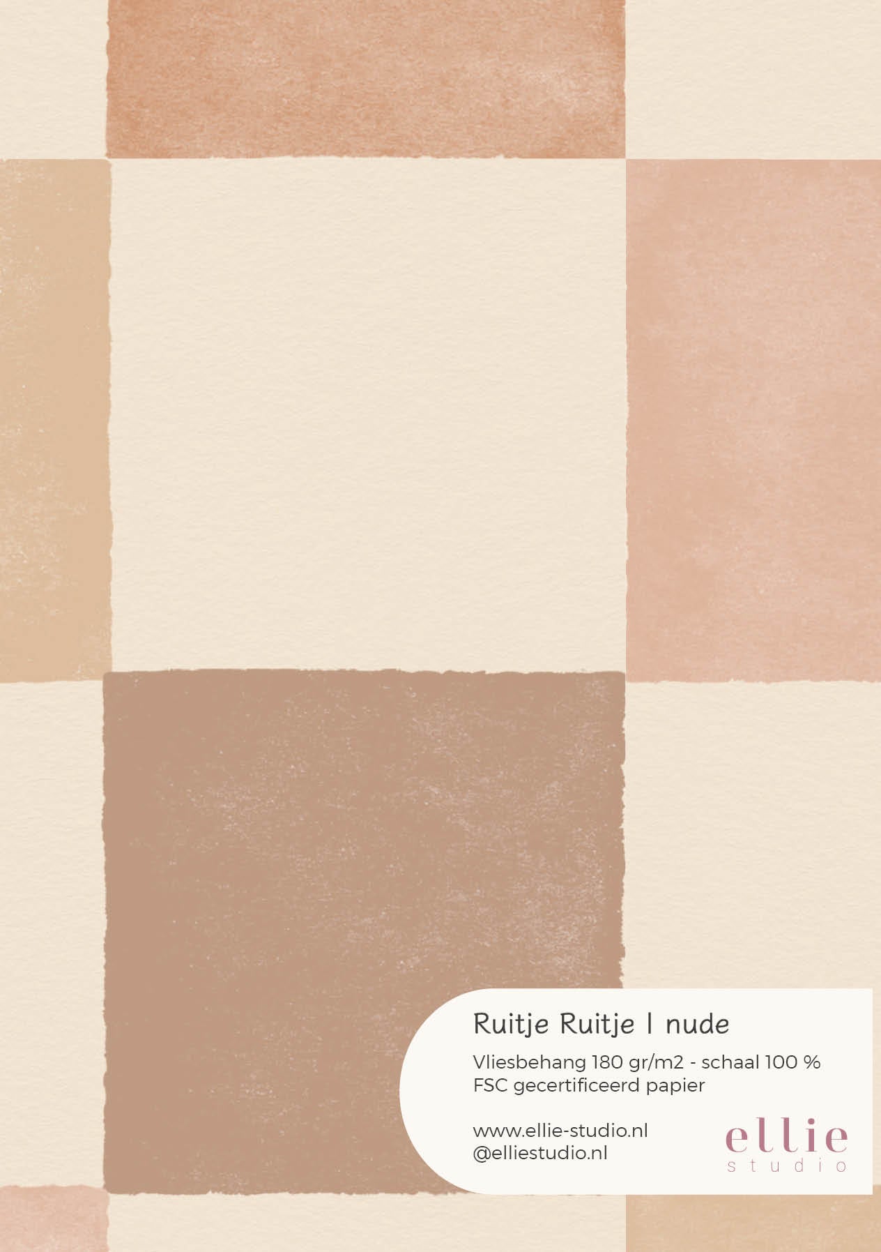 Wallpaper sample Checkered Checkered - Nude