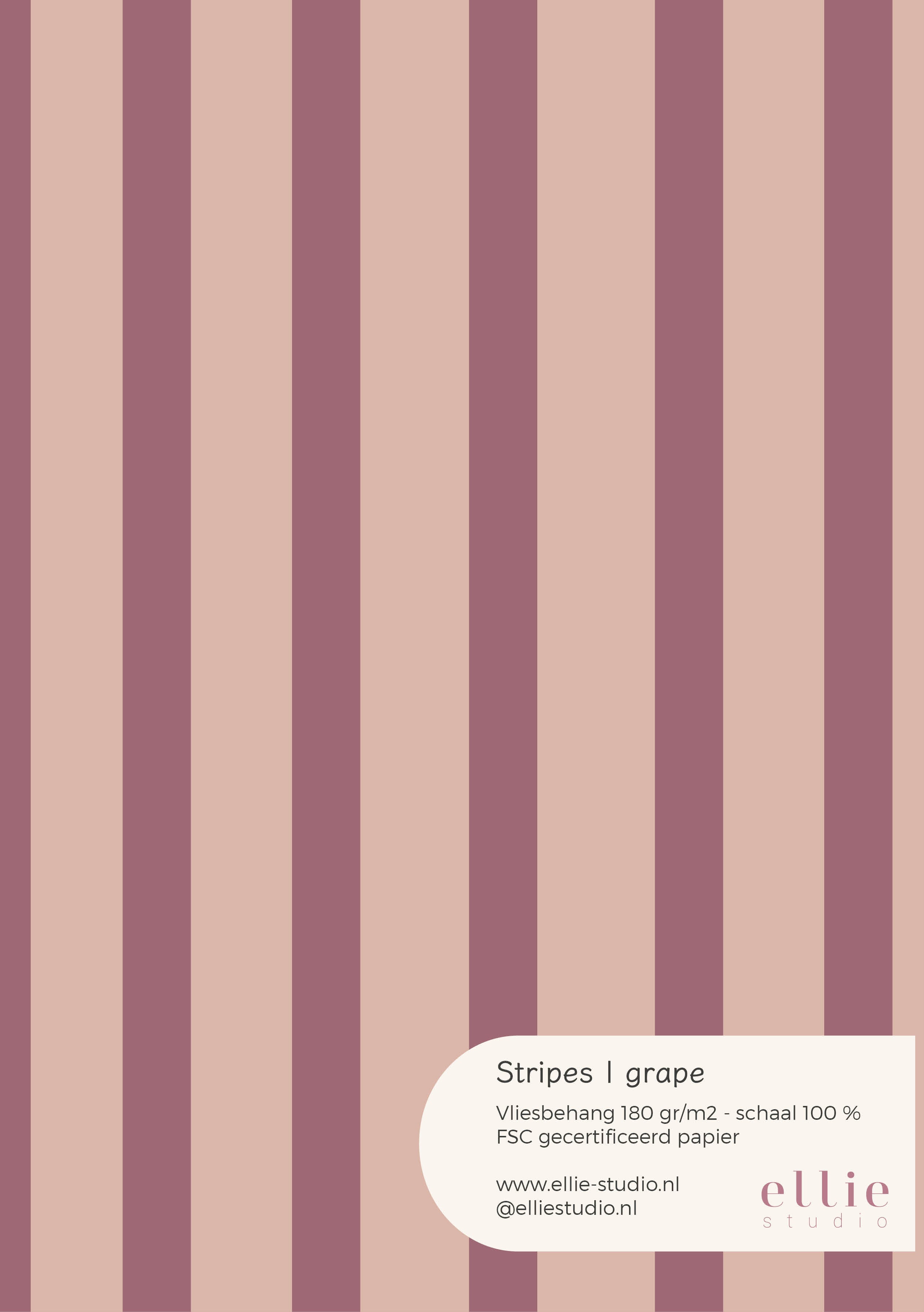 Wallpaper sample Stripes - grape