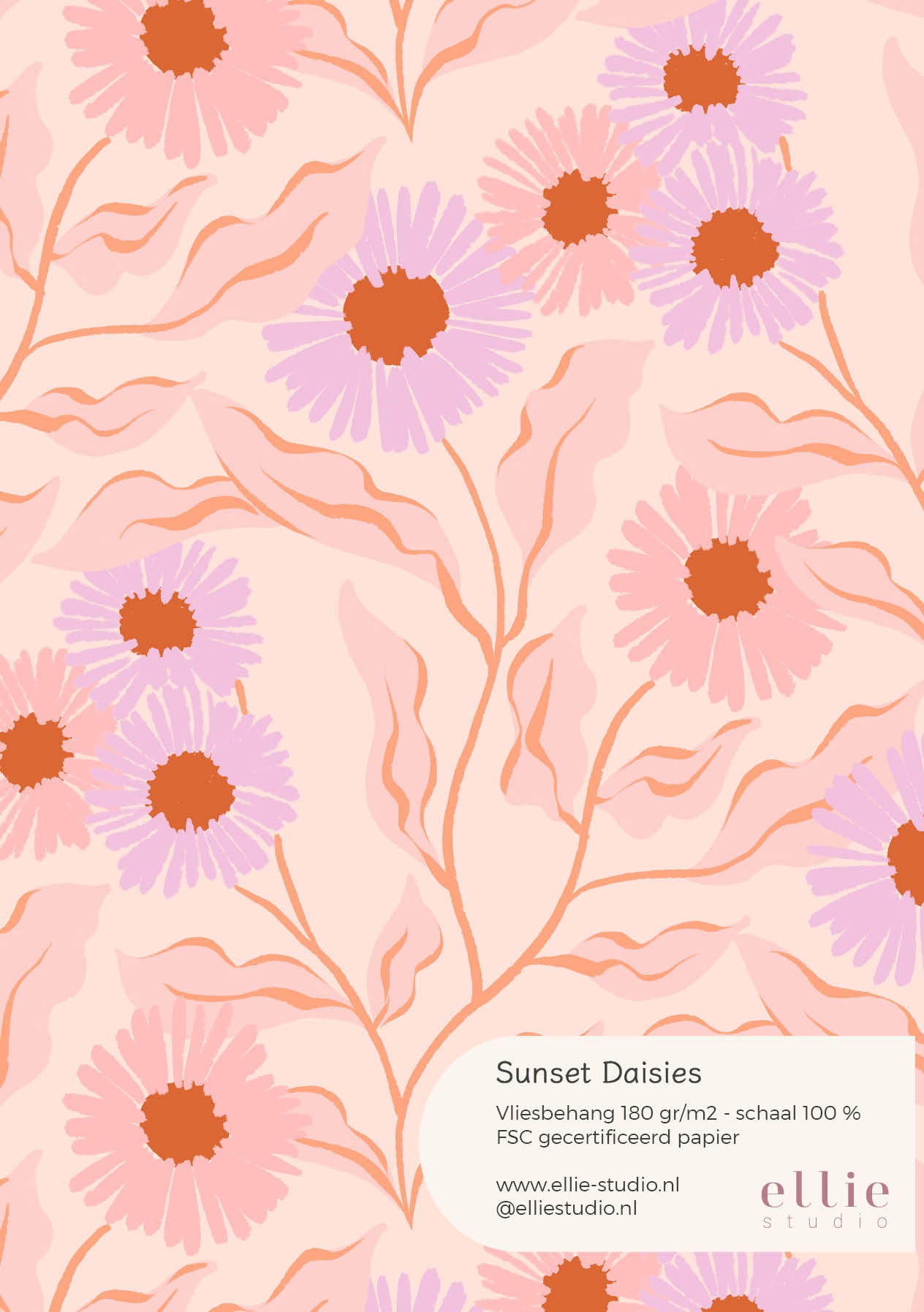 Wallpaper sample Sunset Daisies