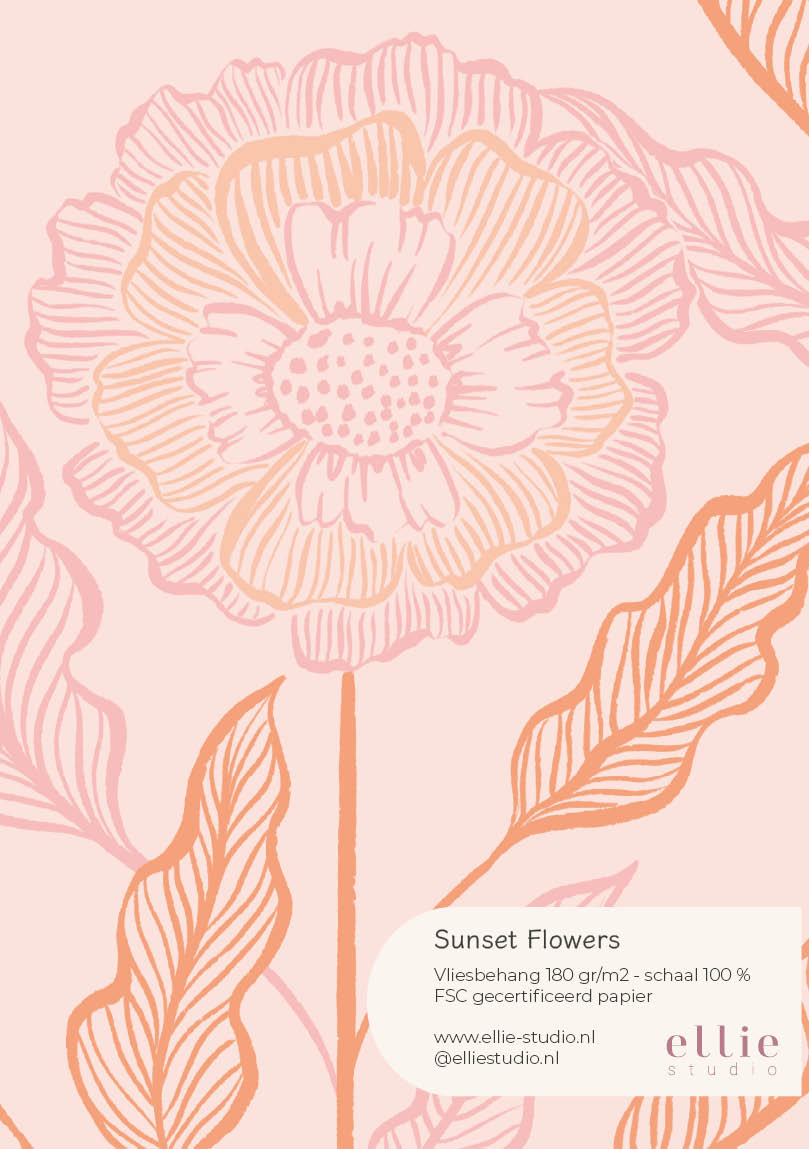 Wallpaper sample Sunset Flowers