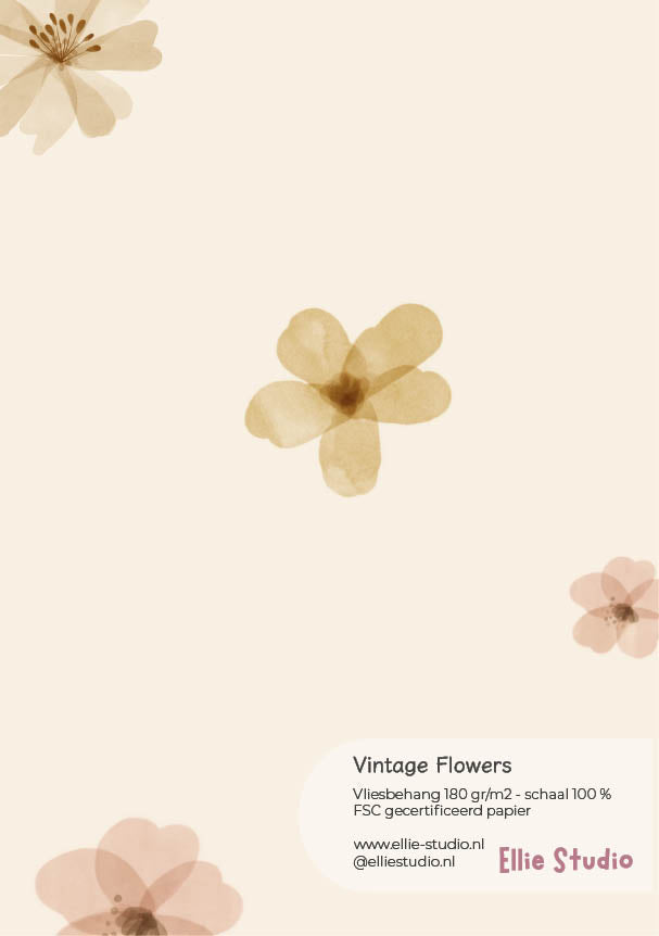 Wallpaper sample Vintage Flowers