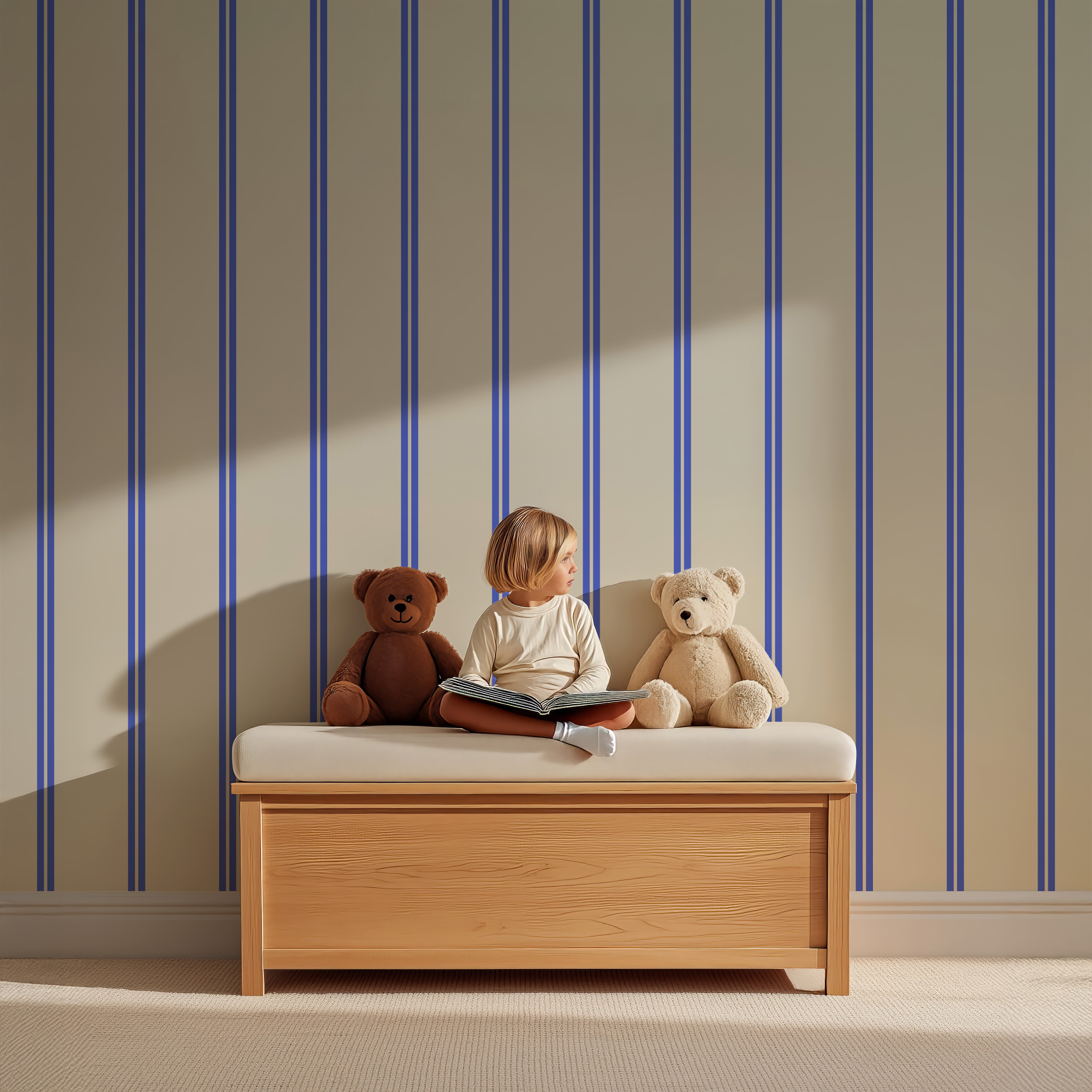 Behang Twisty Twins - sky blue