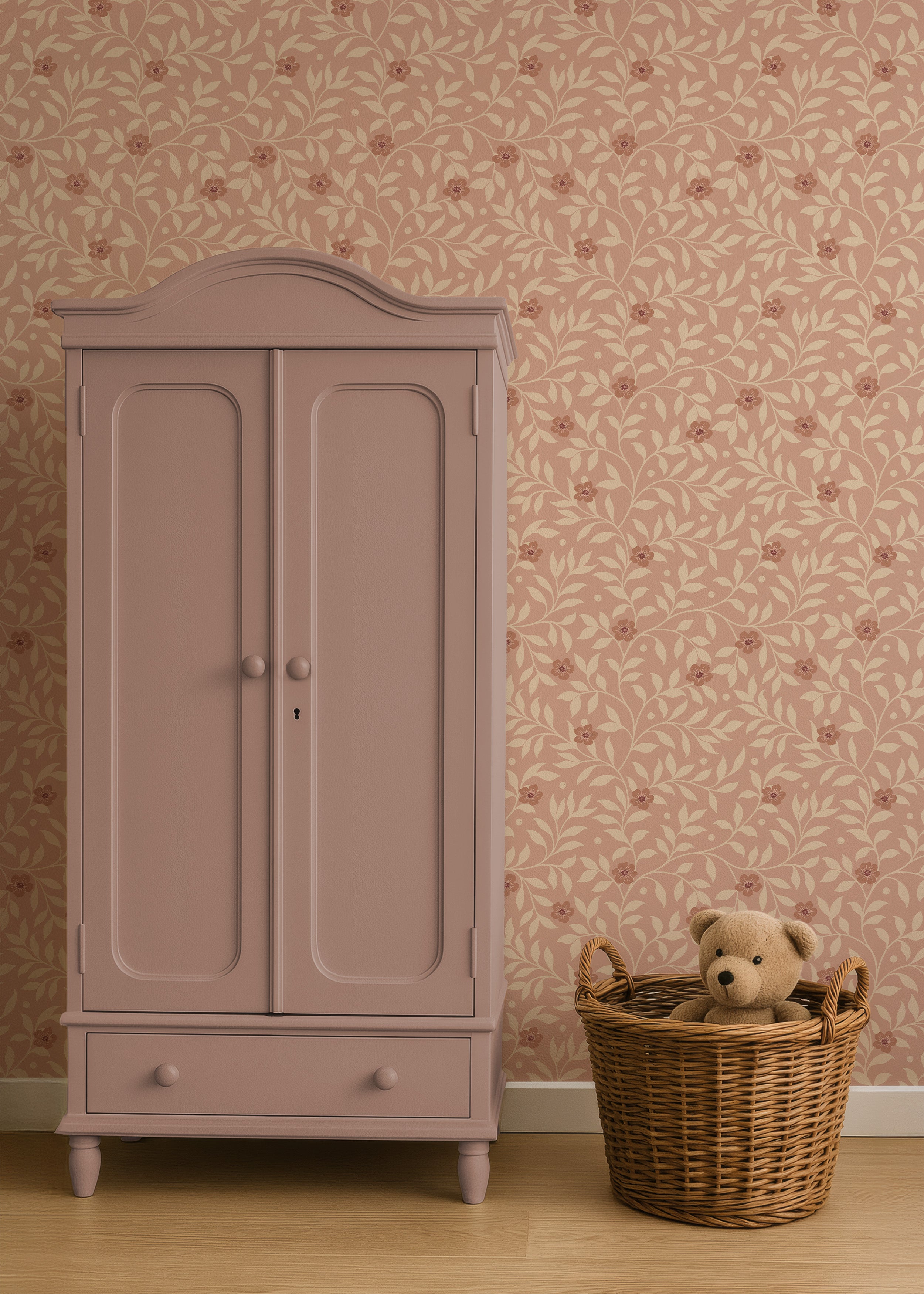 Behang Tiny Blossom - blush