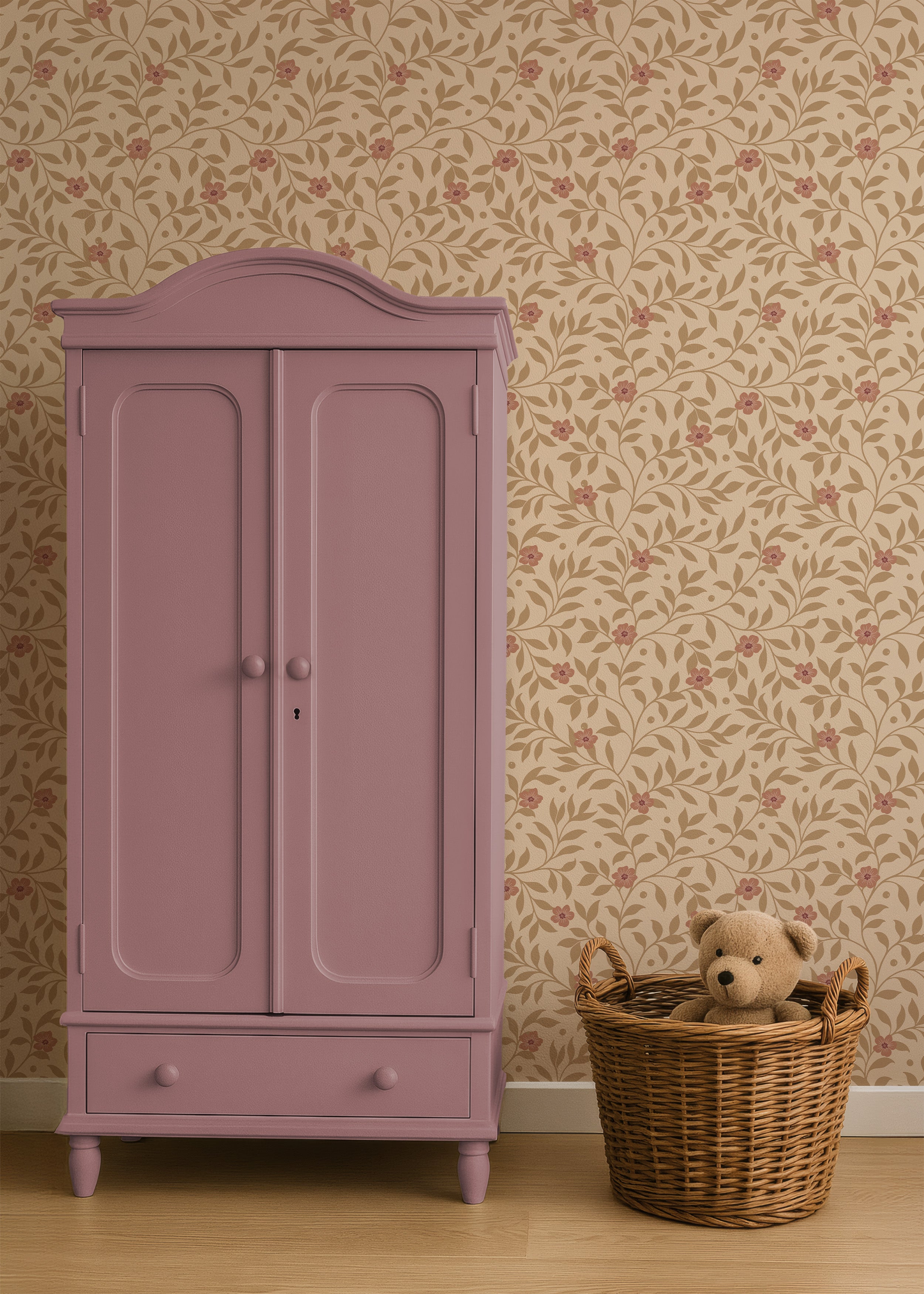 Behang Tiny Blossom - sandy