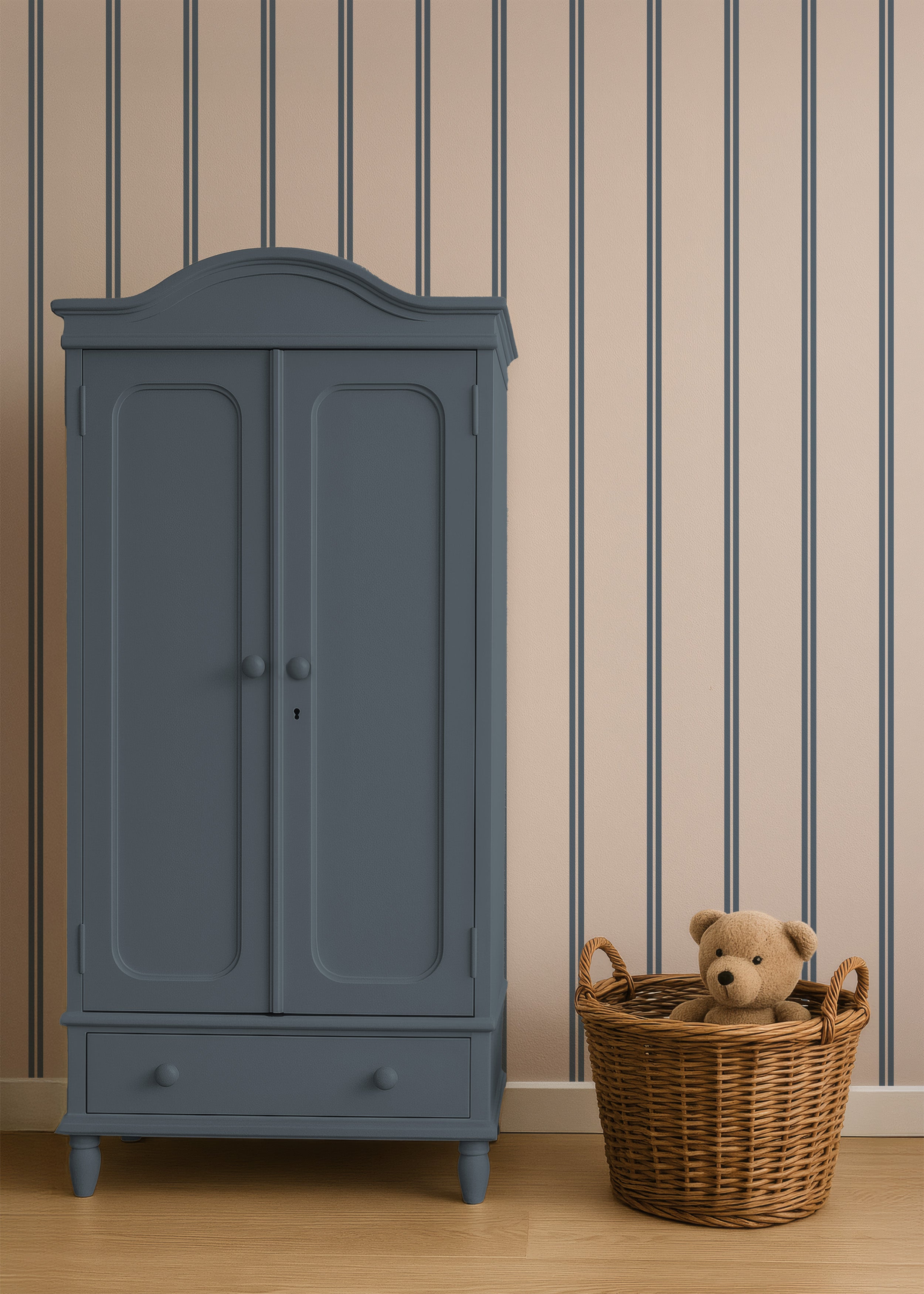 Behang Twisty Twins - royal blue