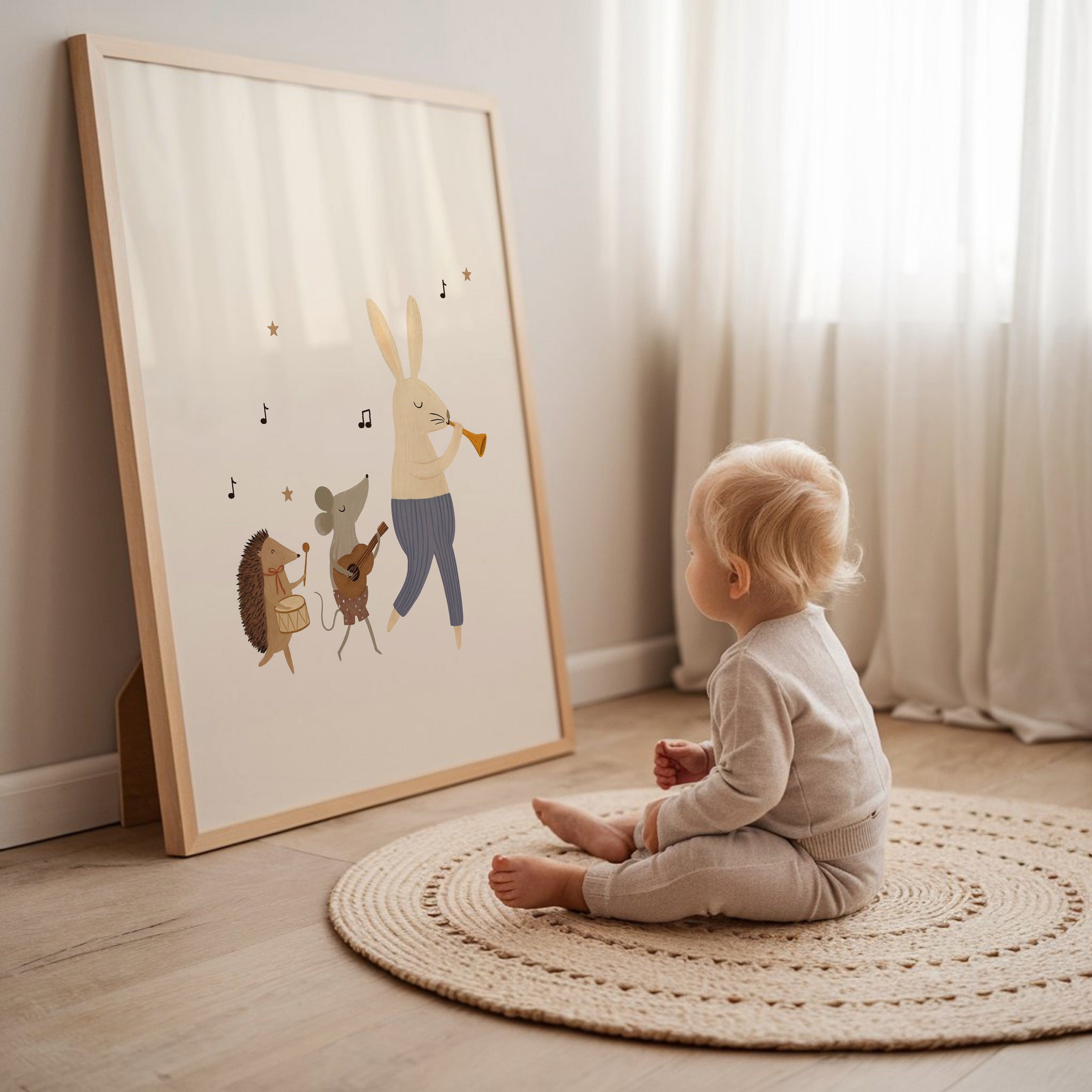 Kinderkamer print - Muziek Vriendjes