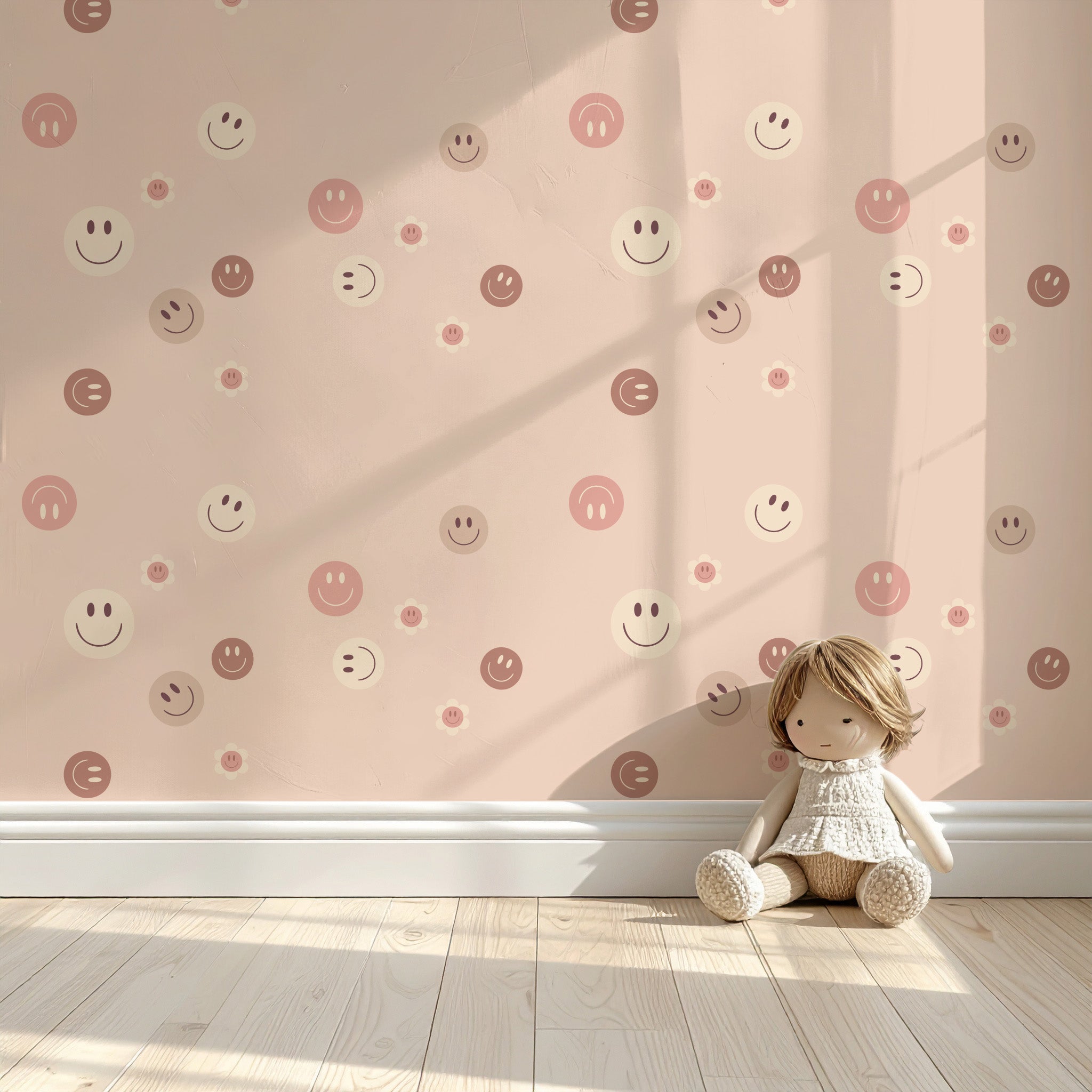 Behang Smiley - blossom