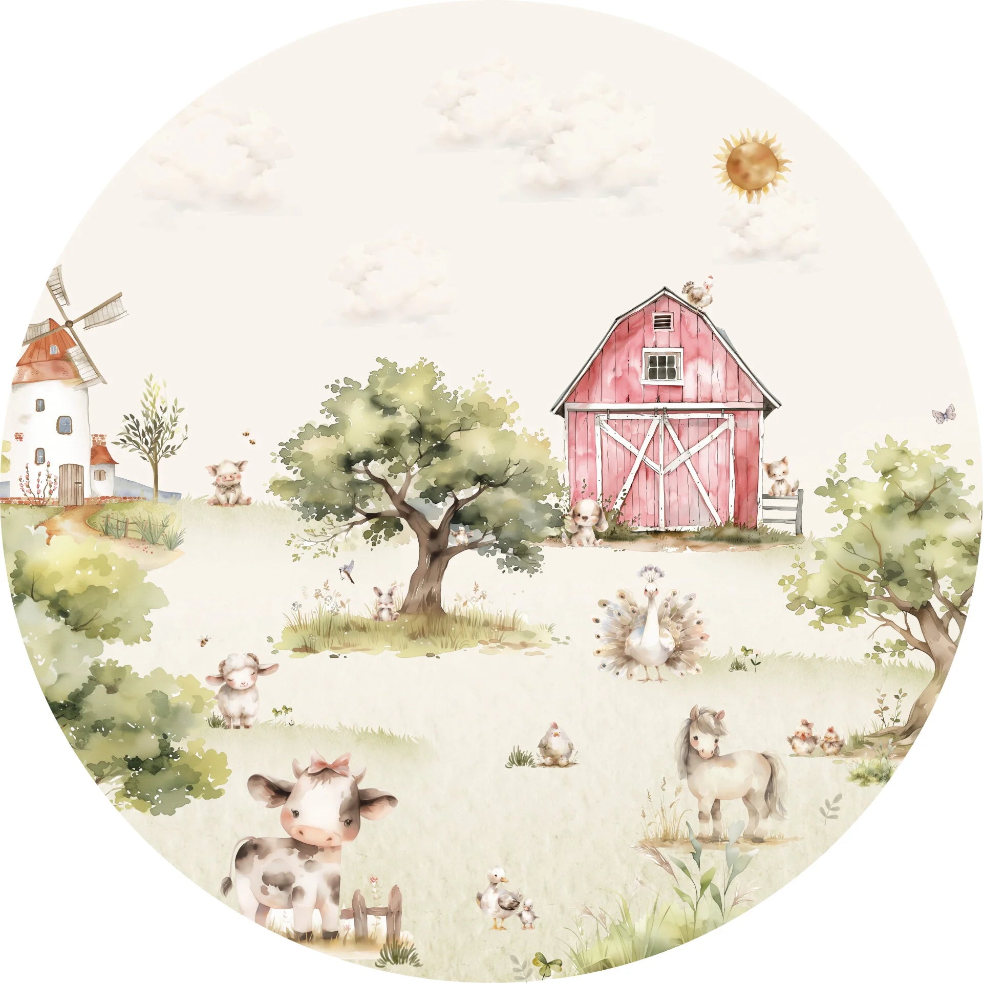 Wallpaper circle - Farm