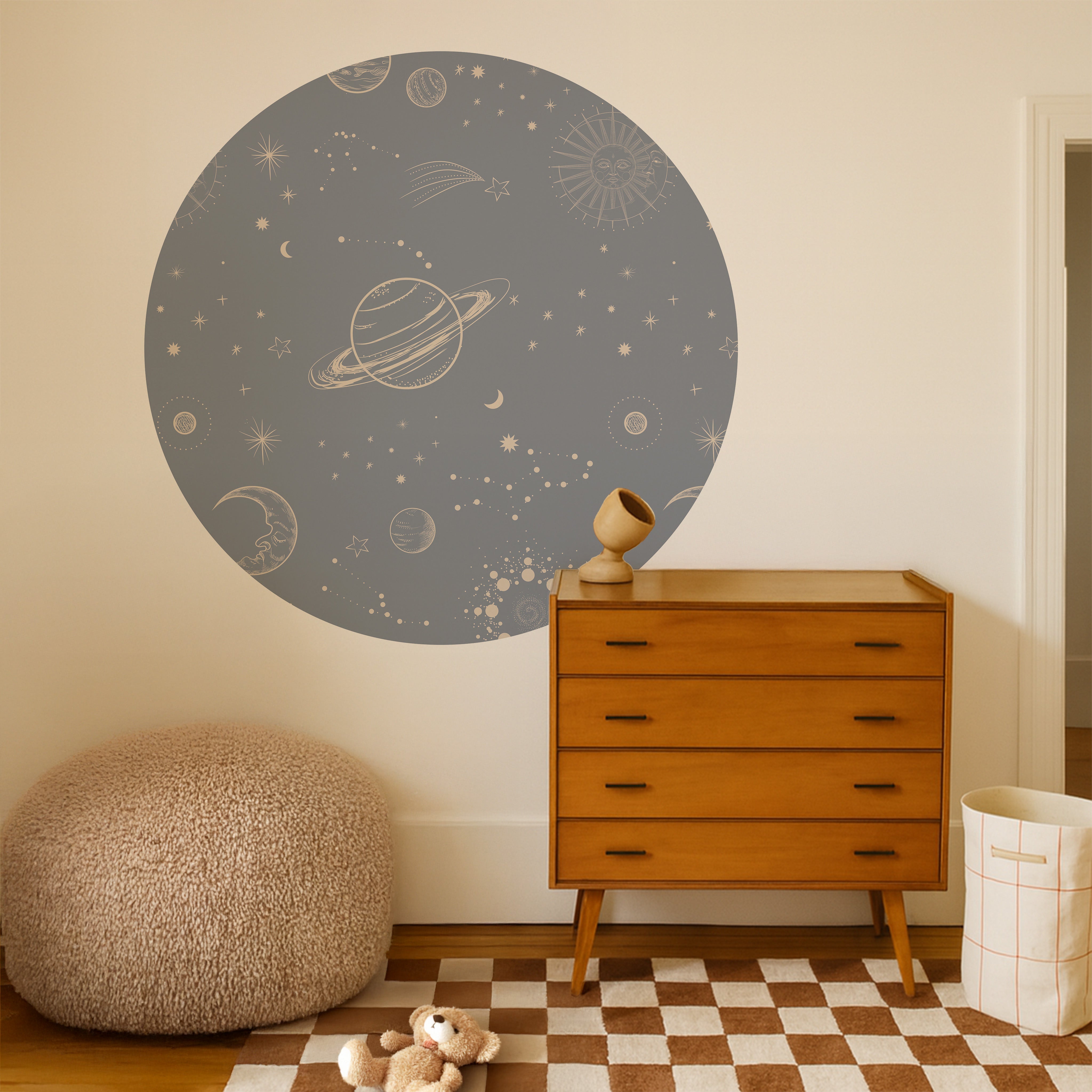 Behangcirkel - In de Ruimte | denim