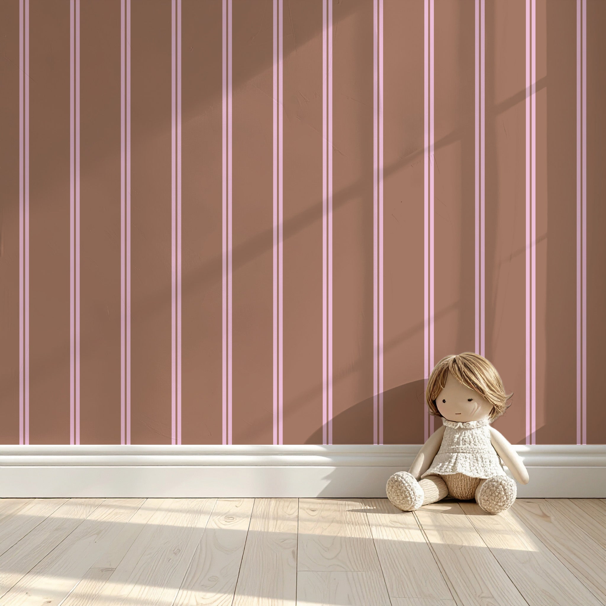 Behang Twisty Twins - chocolate