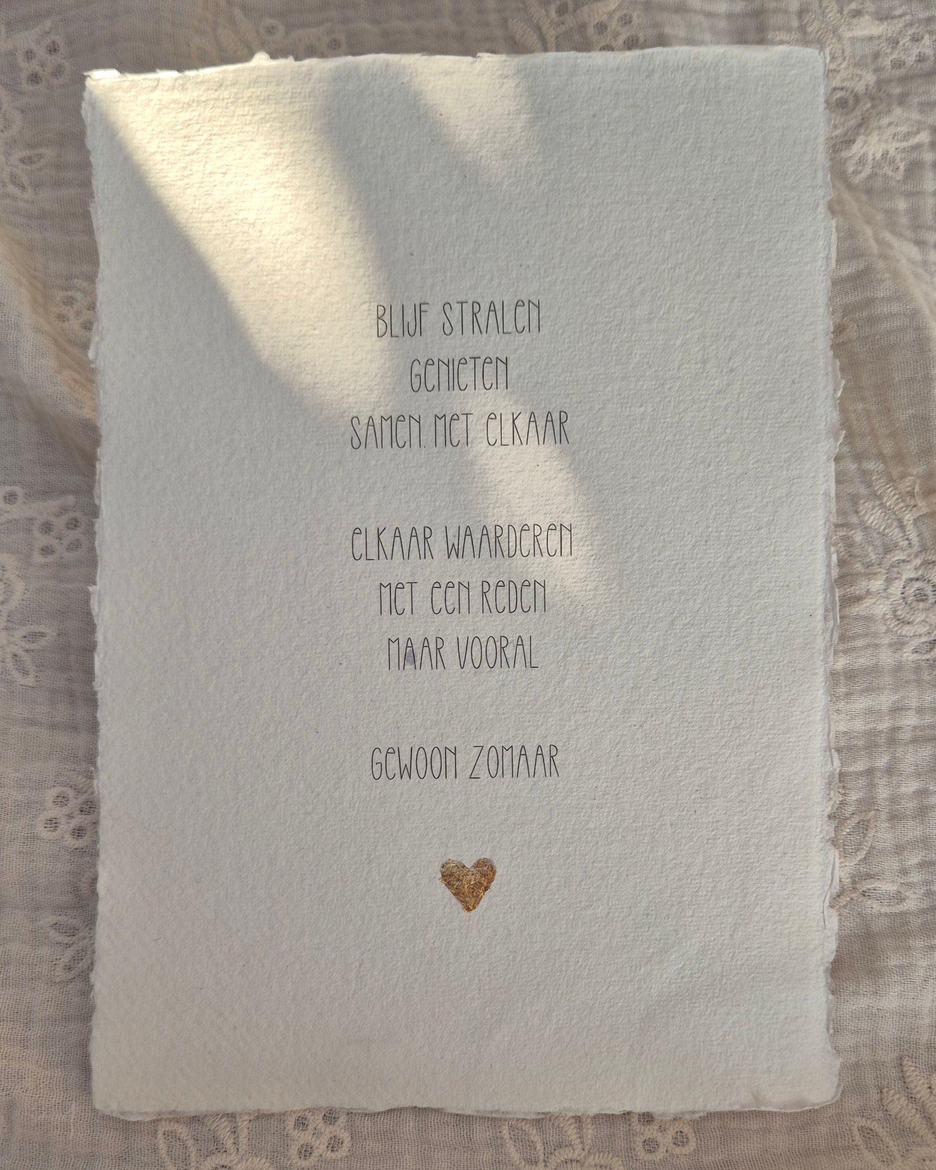 Gedichtje - Blijf stralen