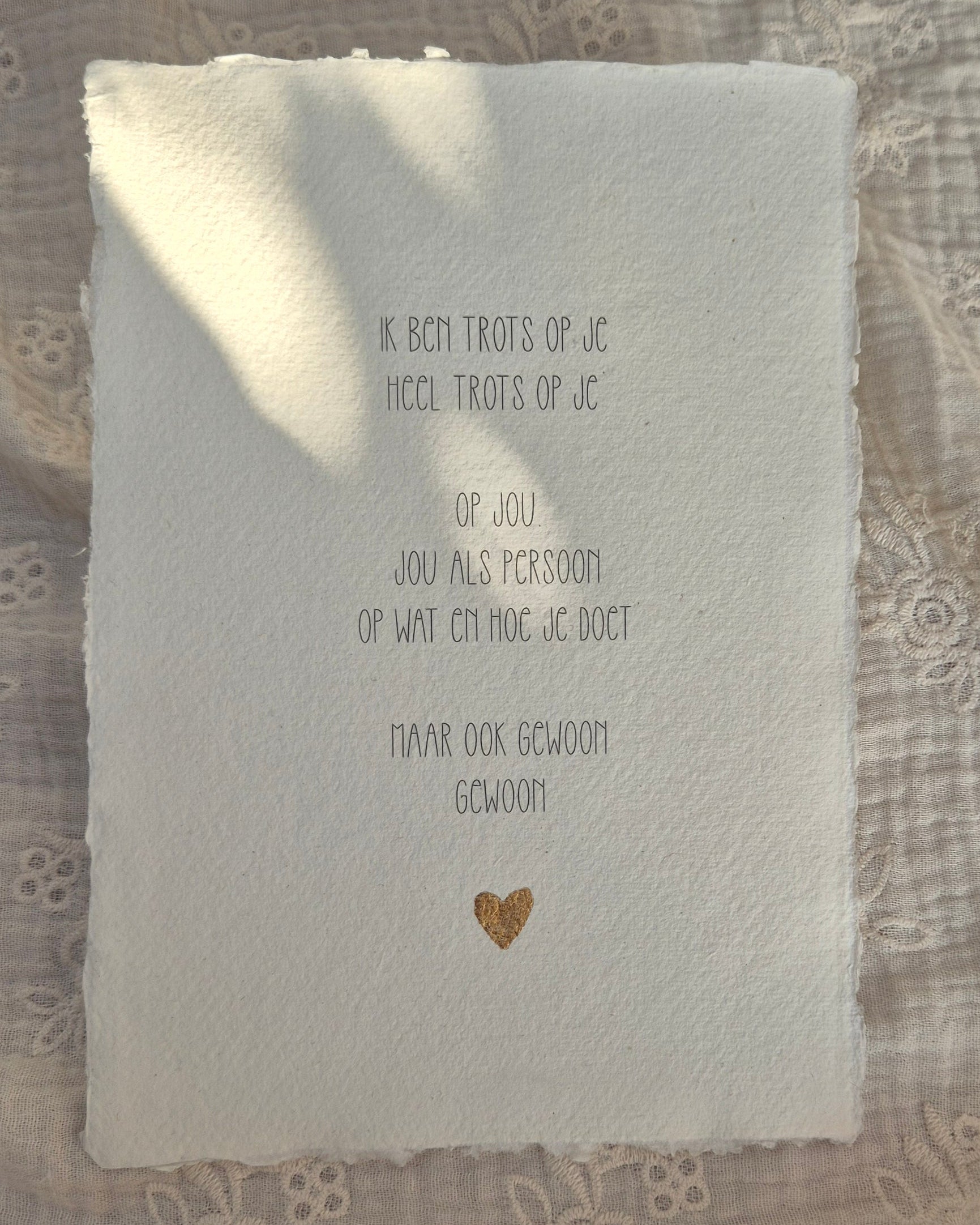 Gedichtje - Trots op jou