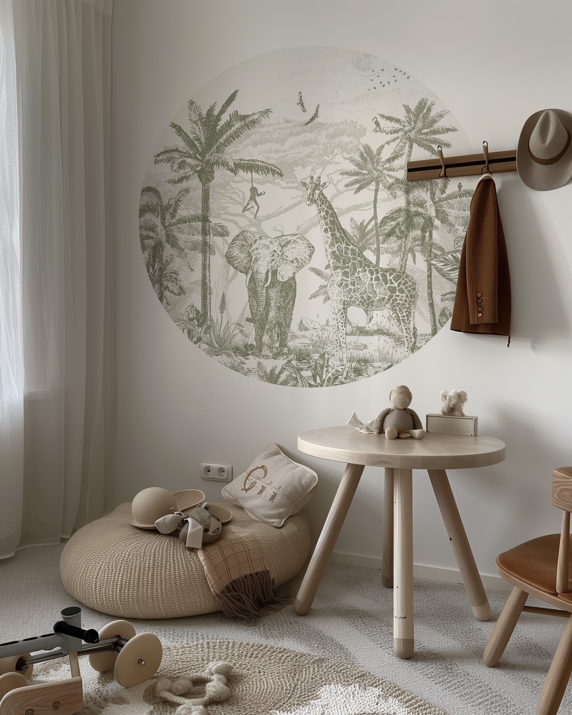 Behangcirkel - Jungle | bosgroen