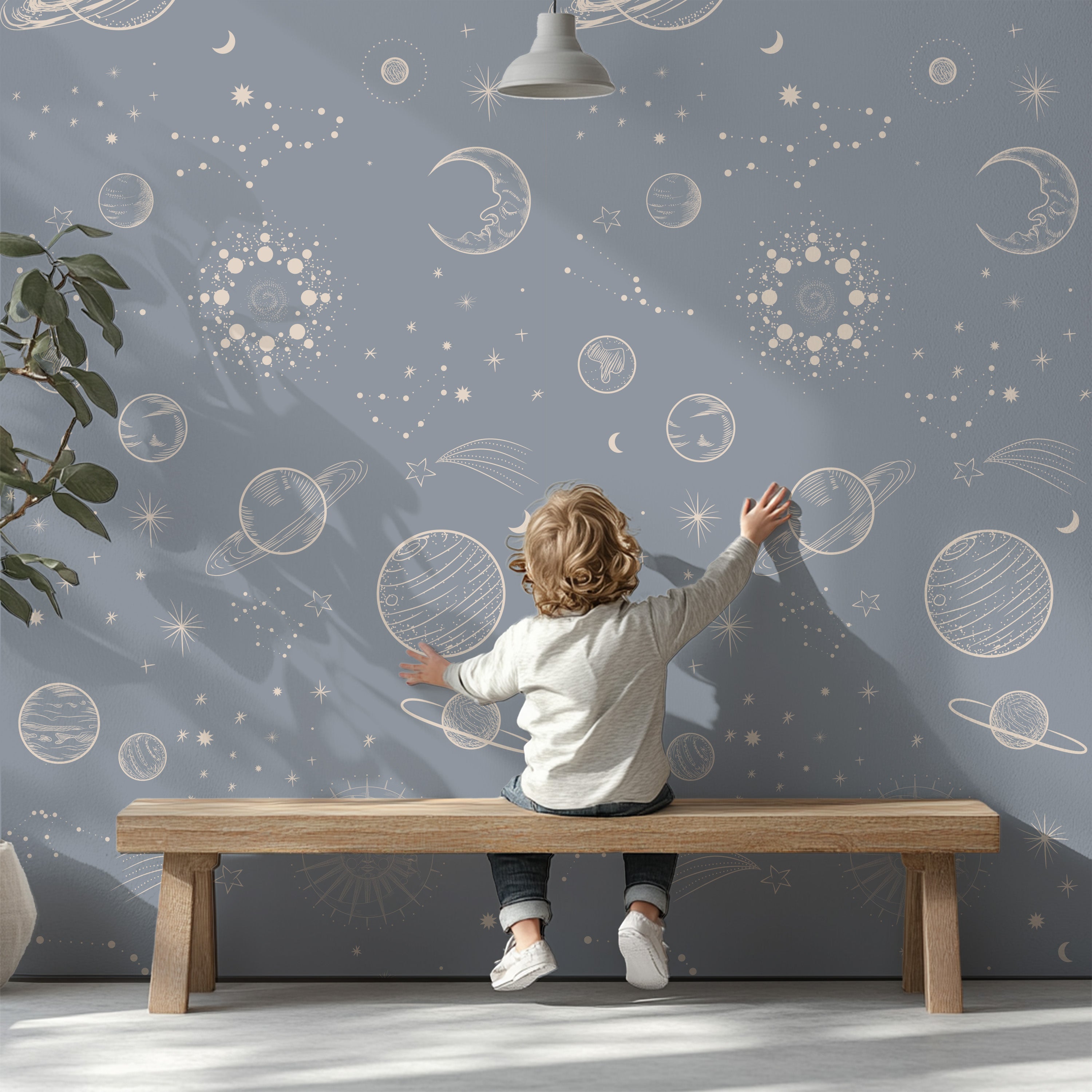 Behang In de Ruimte - denim