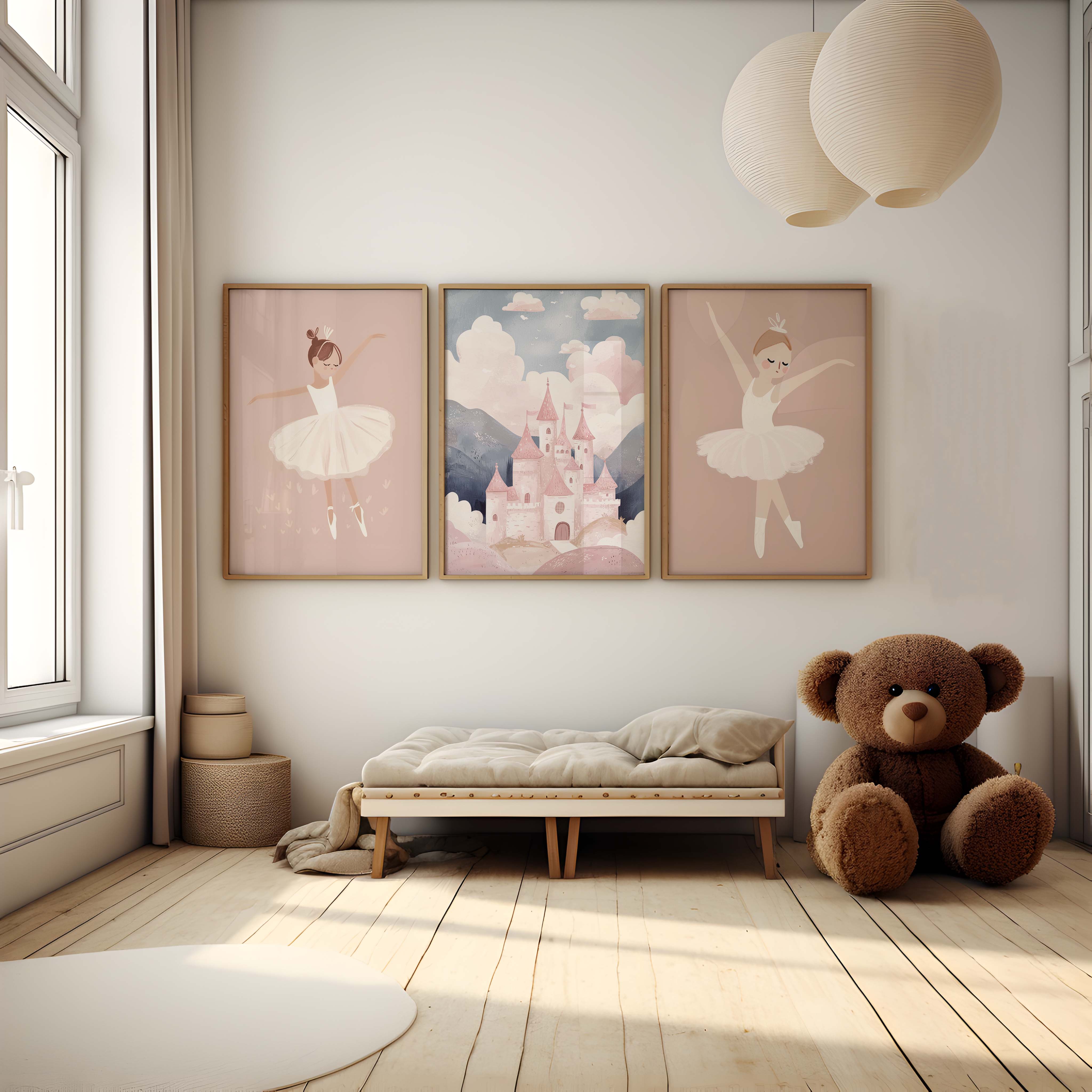 Children's room print - Pink Ballerina