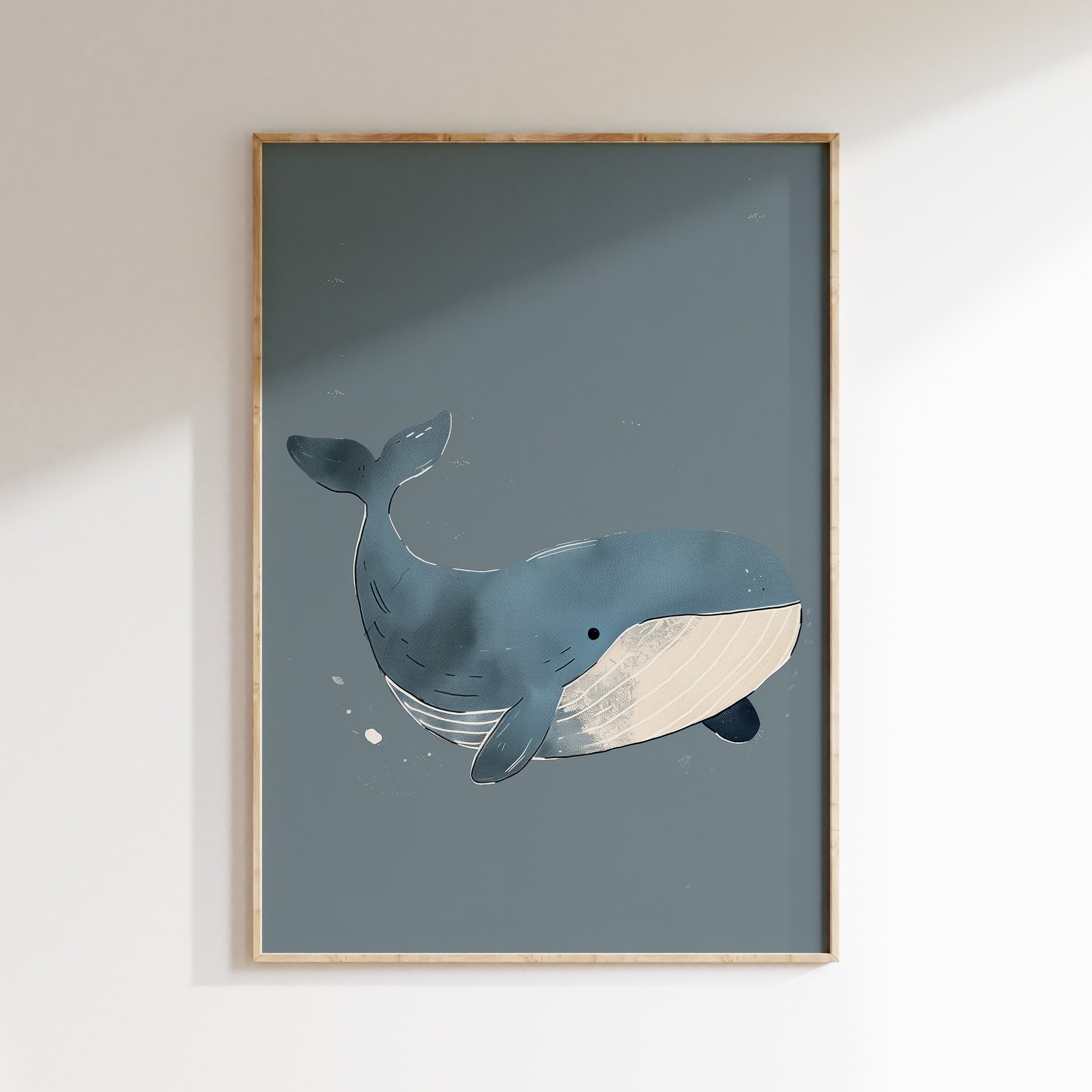 Children's room print - Aquaral Whale